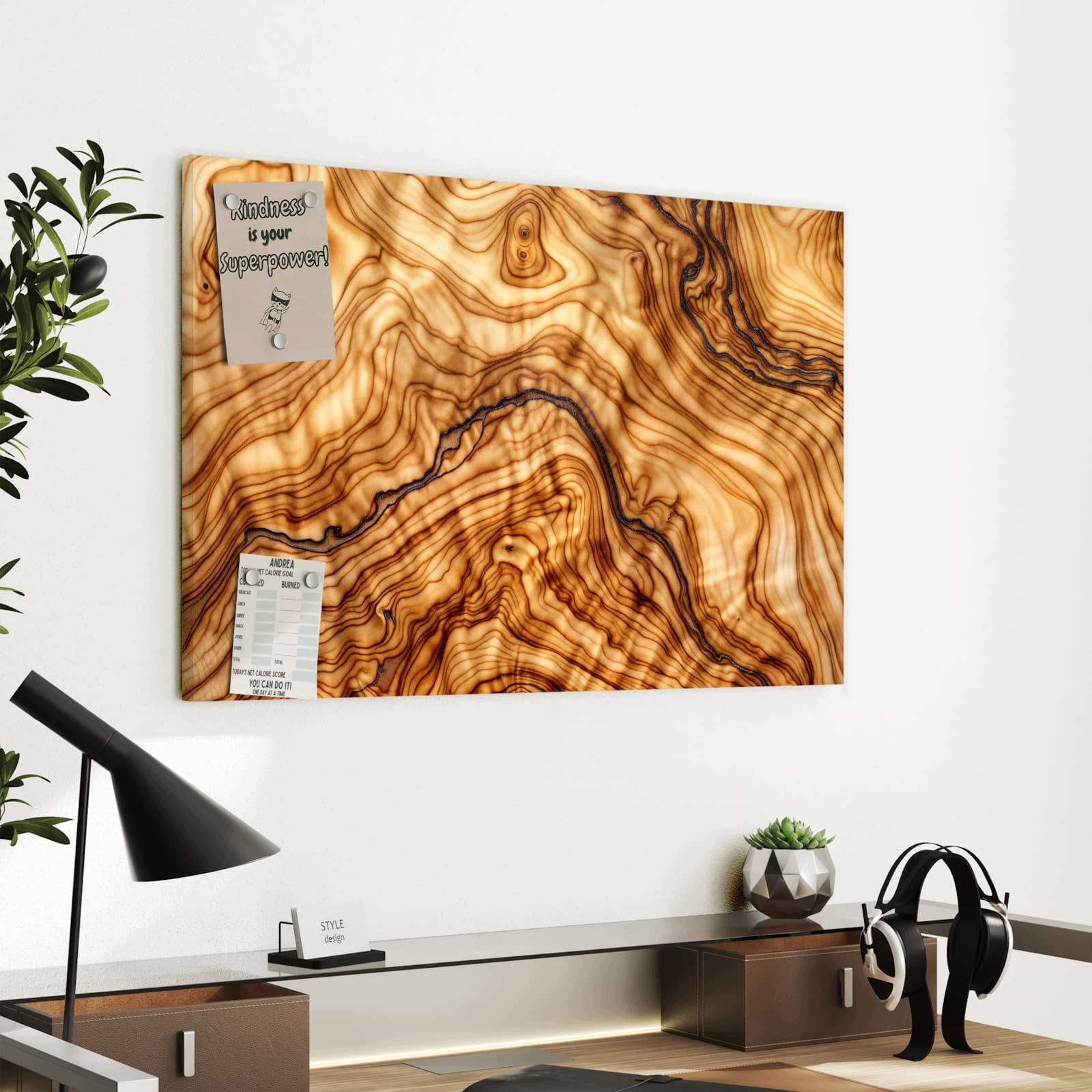 Magnetická tabule – obraz na zeď Rustikální dřevo | 60 × 40 cm