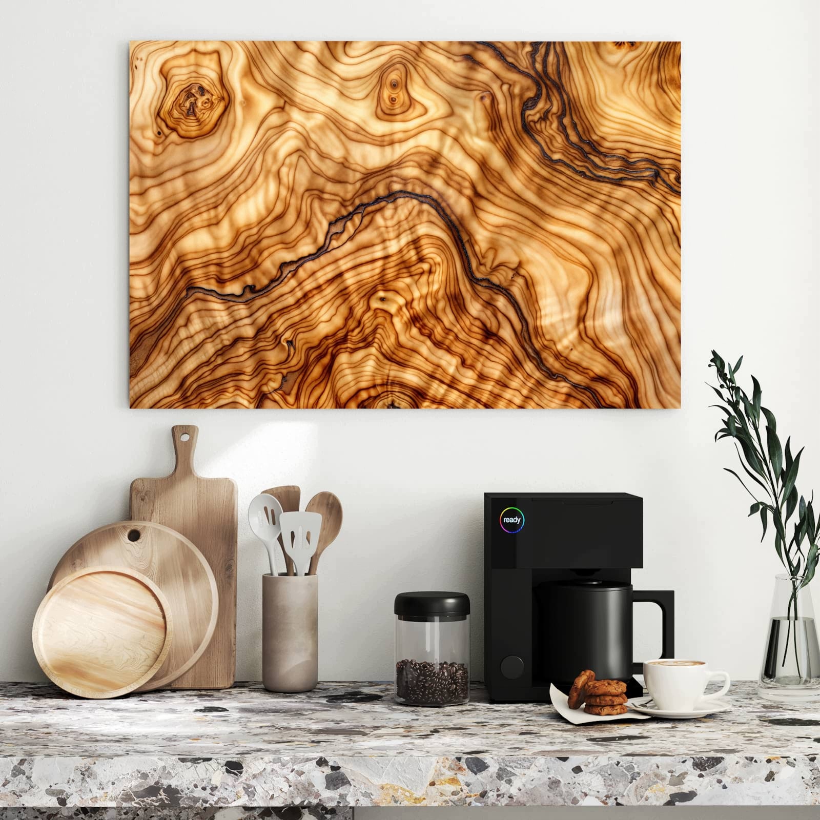 Magnetická tabule – obraz na zeď Rustikální dřevo | 90 × 60 cm