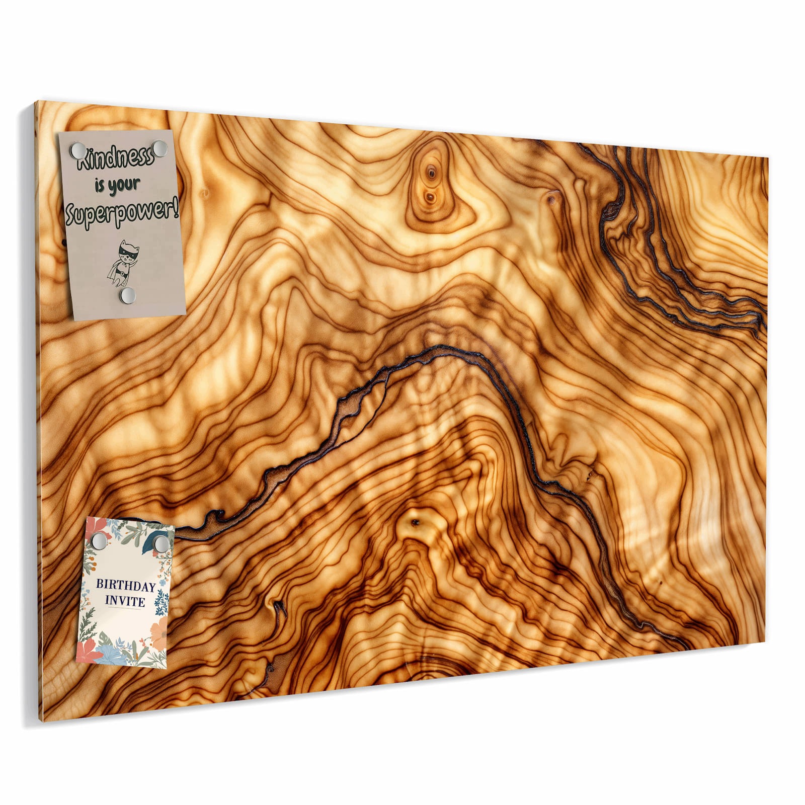 Magnetická tabule – obraz na zeď Rustikální dřevo | 90 × 60 cm