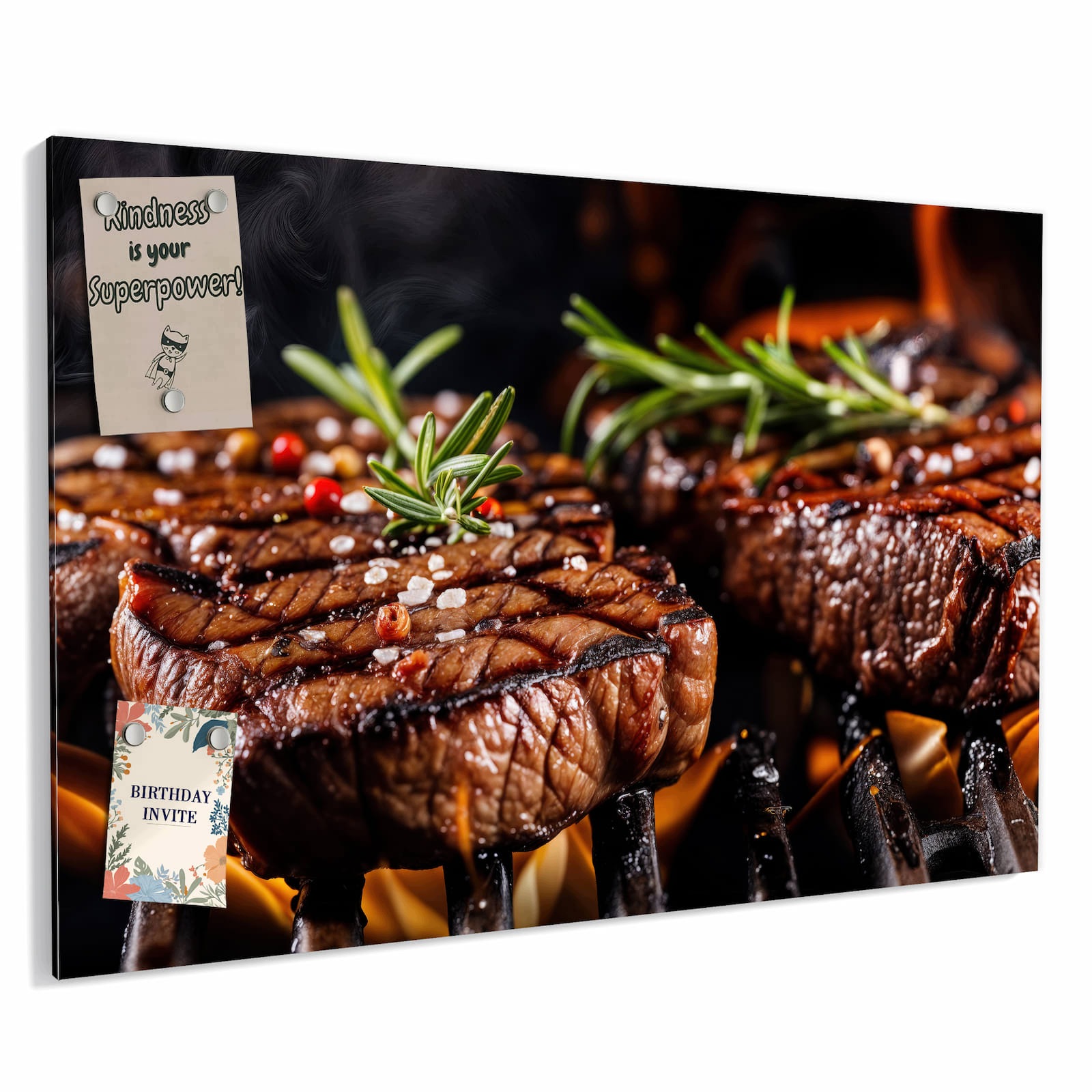 Magnetická tabule – obraz na zeď Grilované steaky | 60 × 40 cm