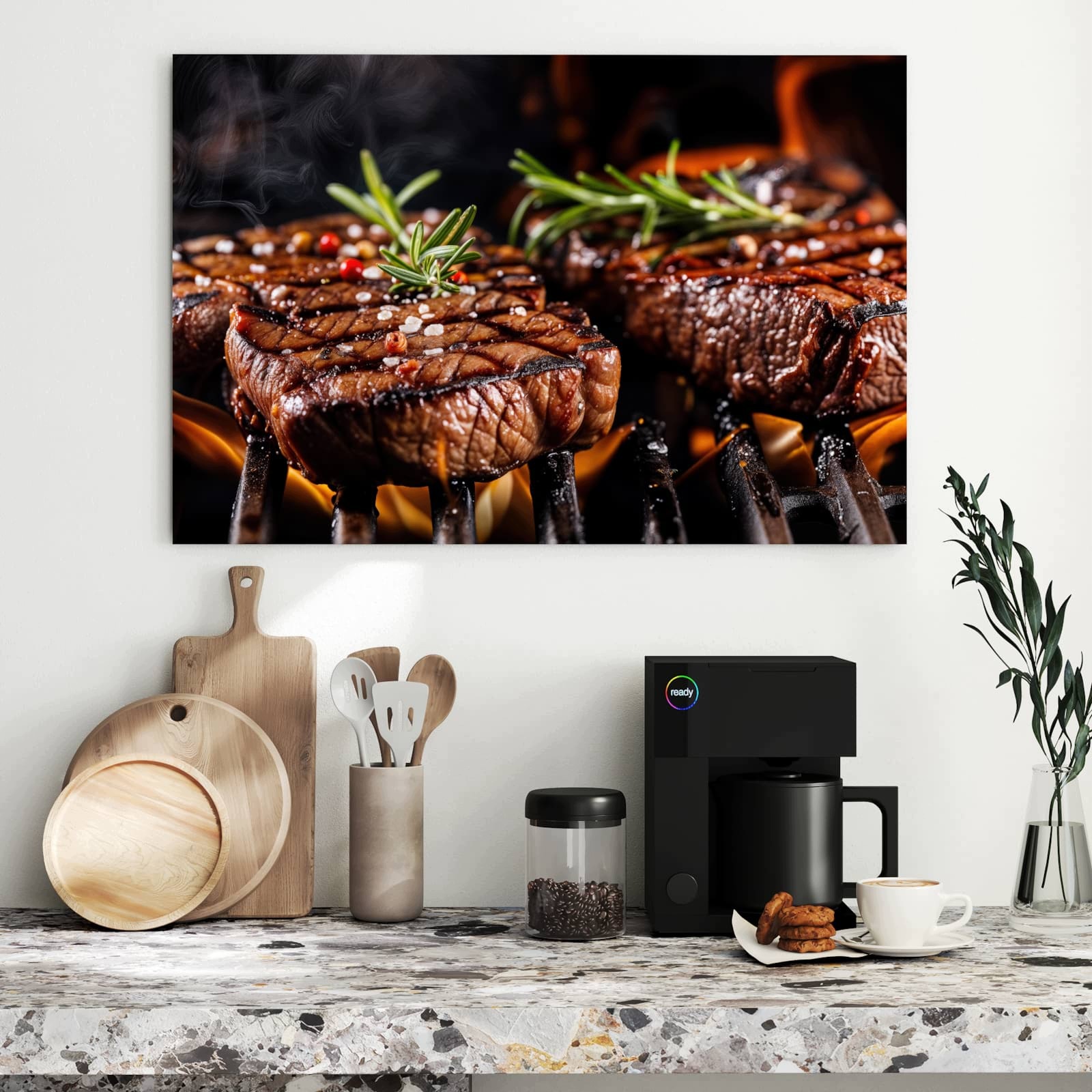 Magnetická tabule – obraz na zeď Grilované steaky | 90 × 60 cm