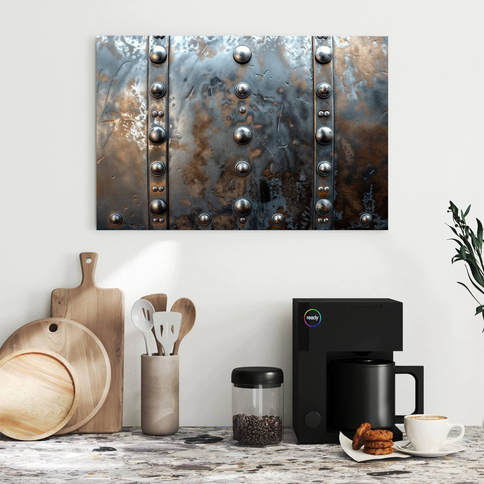 Magnetická tabule – obraz na zeď Struktura kovu | 60 × 40 cm
