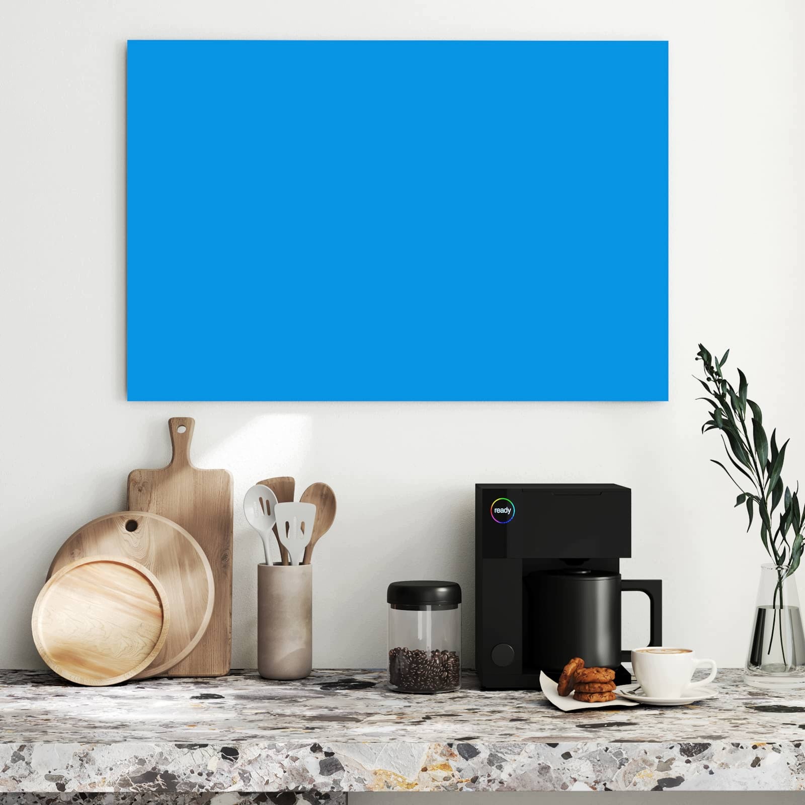 Magnetická tabule – obraz na zeď Světle modré pozadí II | 90 × 60 cm
