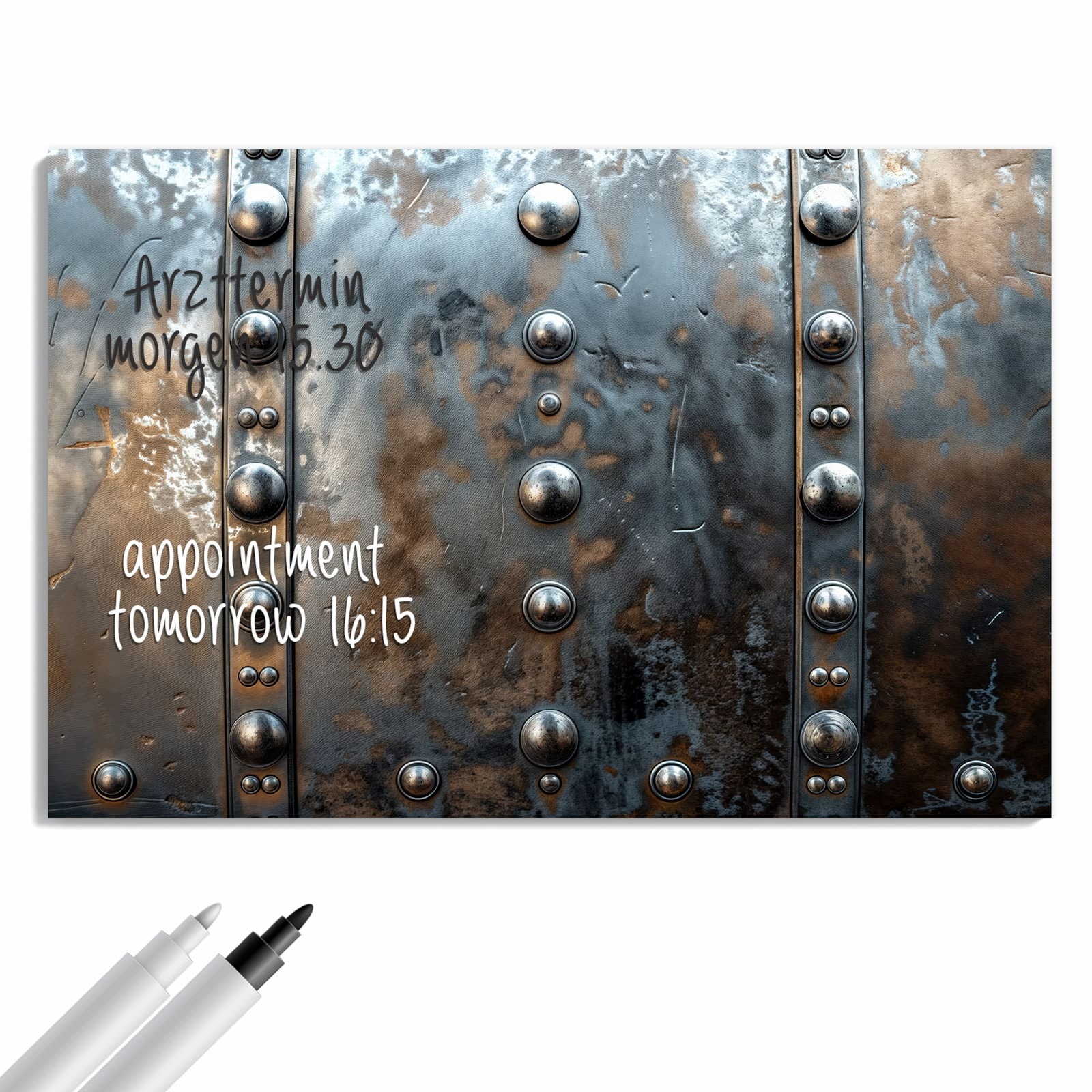 Magnetická tabule – obraz na zeď Struktura kovu | 90 × 60 cm
