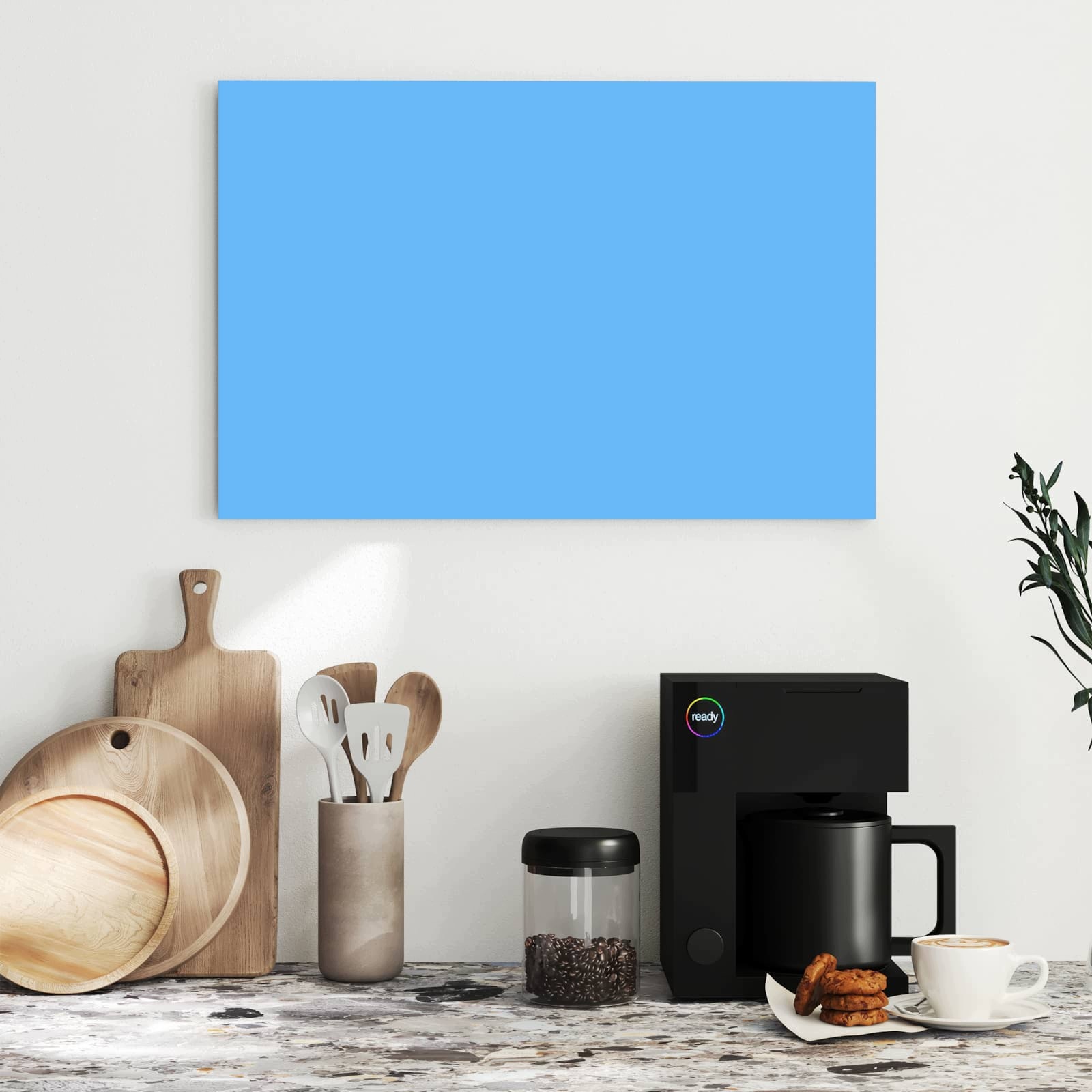 Magnetická tabule – obraz na zeď Blankytně modré pozadí | 60 × 40 cm