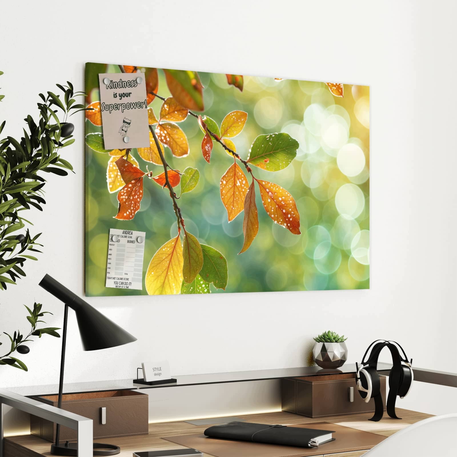 Magnetická tabule – obraz na zeď Podzimní altán – hra světel | 90 × 60 cm