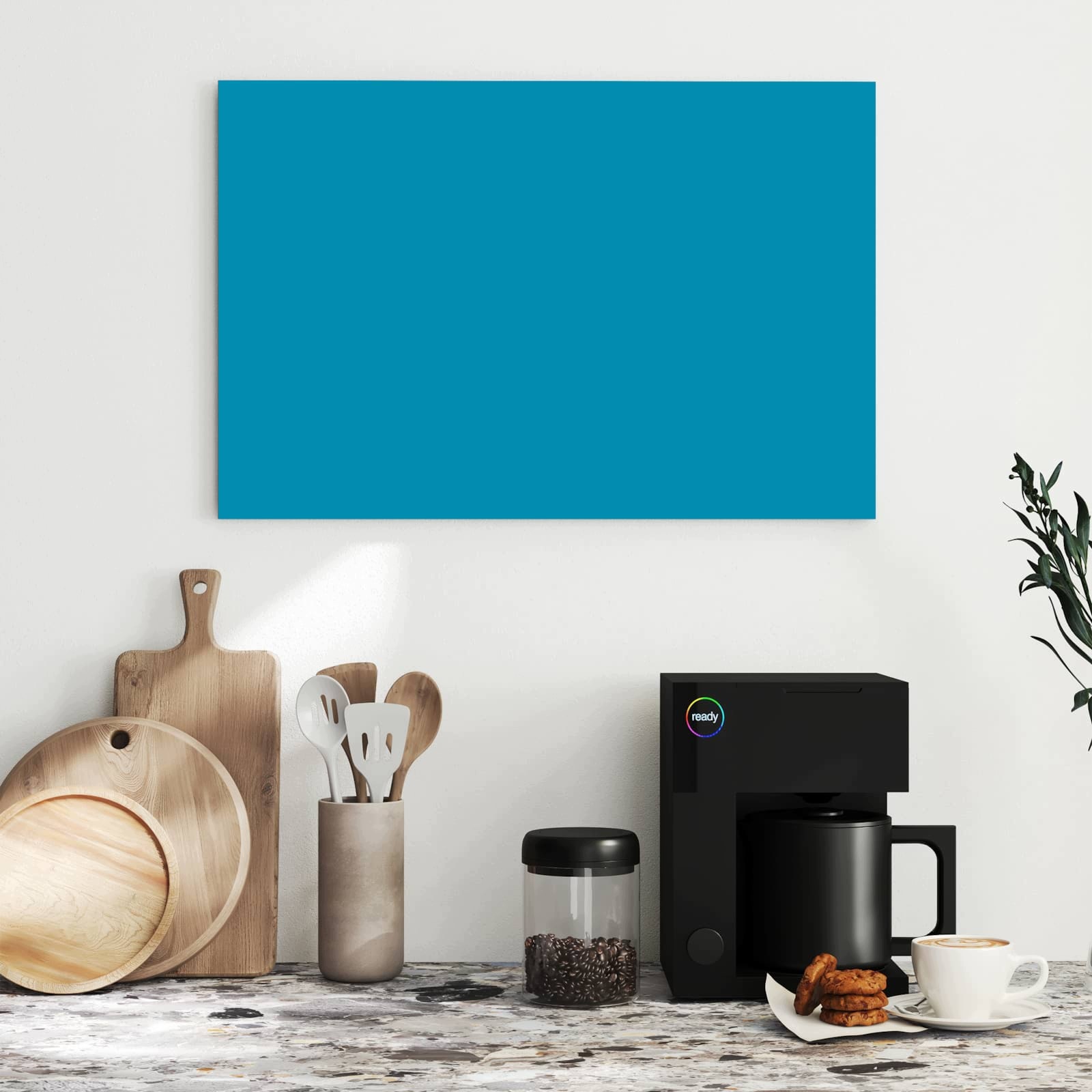Magnetická tabule – obraz na zeď Tyrkysové pozadí I | 60 × 40 cm