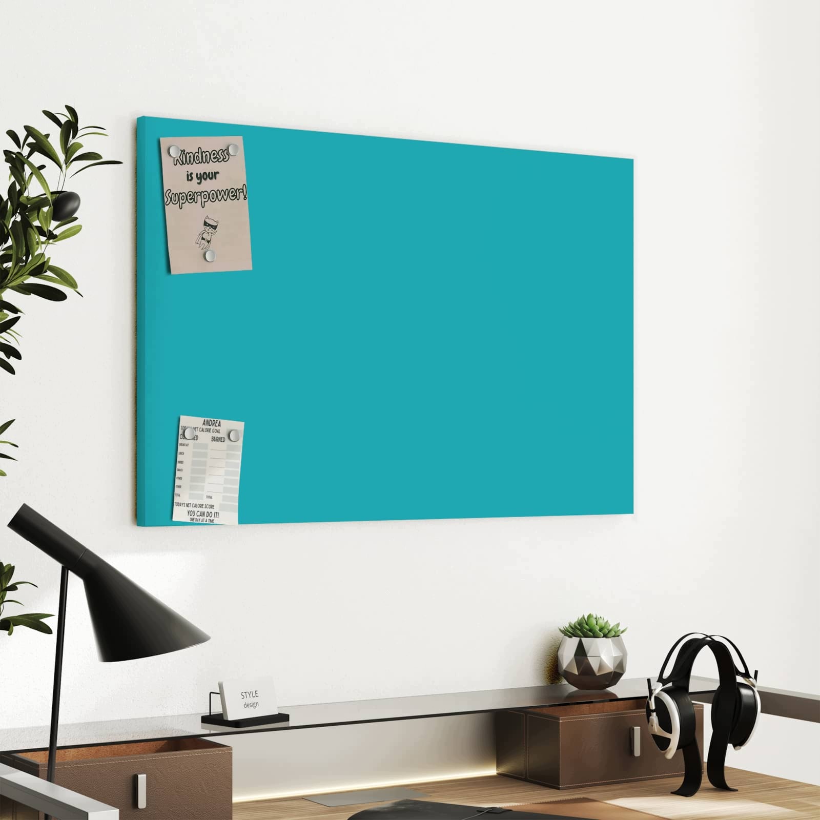 Magnetická tabule – obraz na zeď Tyrkysové pozadí II | 60 × 40 cm