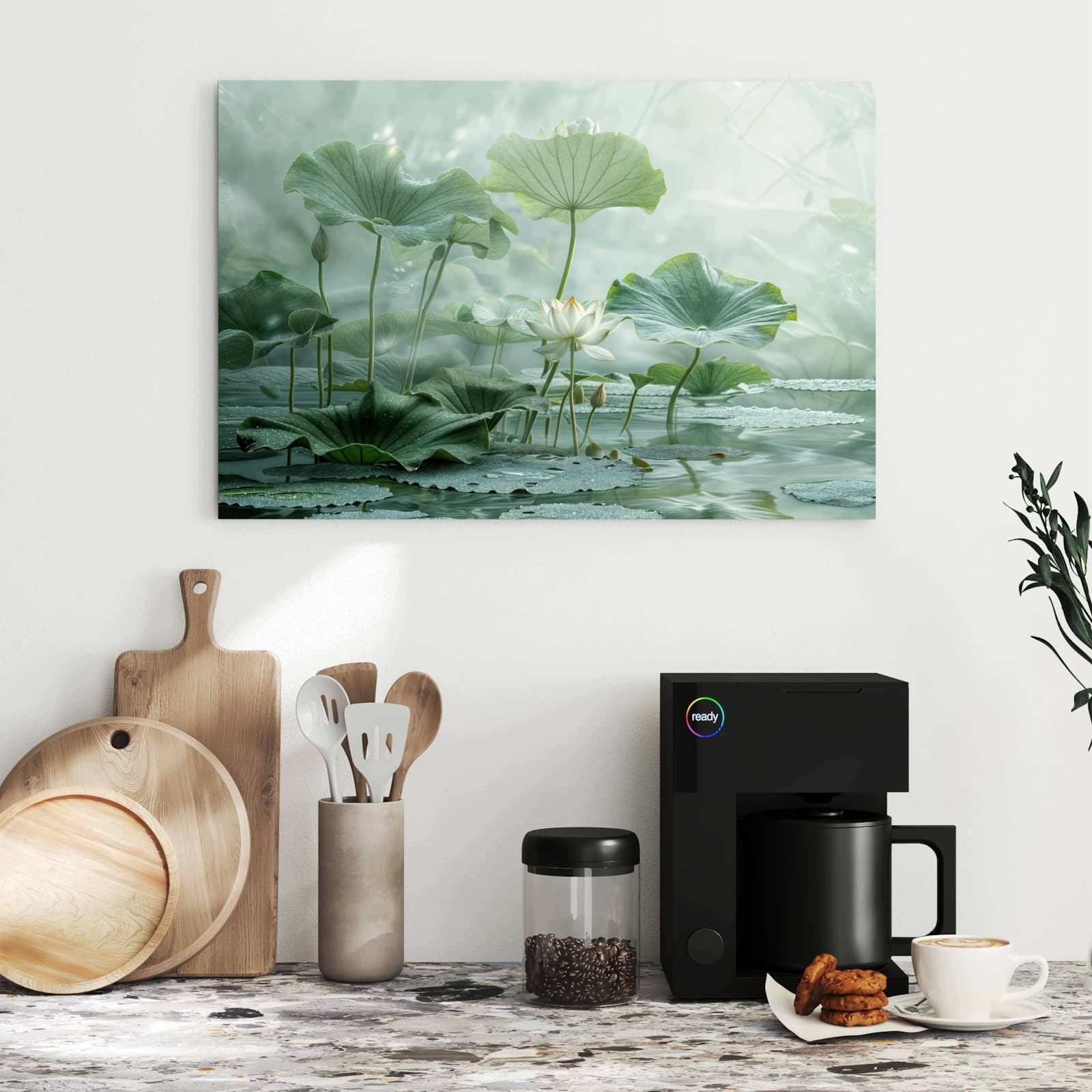 Magnetická tabule – obraz na zeď Lotosové jezírko | 60 × 40 cm