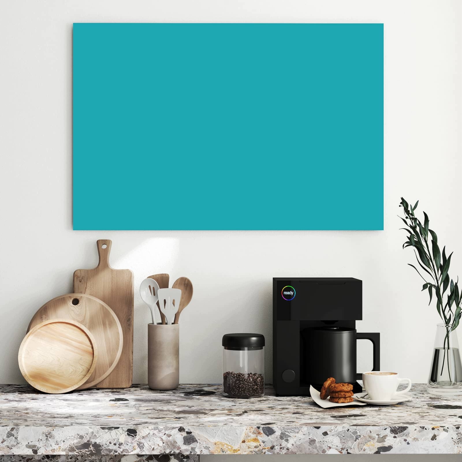 Magnetická tabule – obraz na zeď Tyrkysové pozadí II | 90 × 60 cm