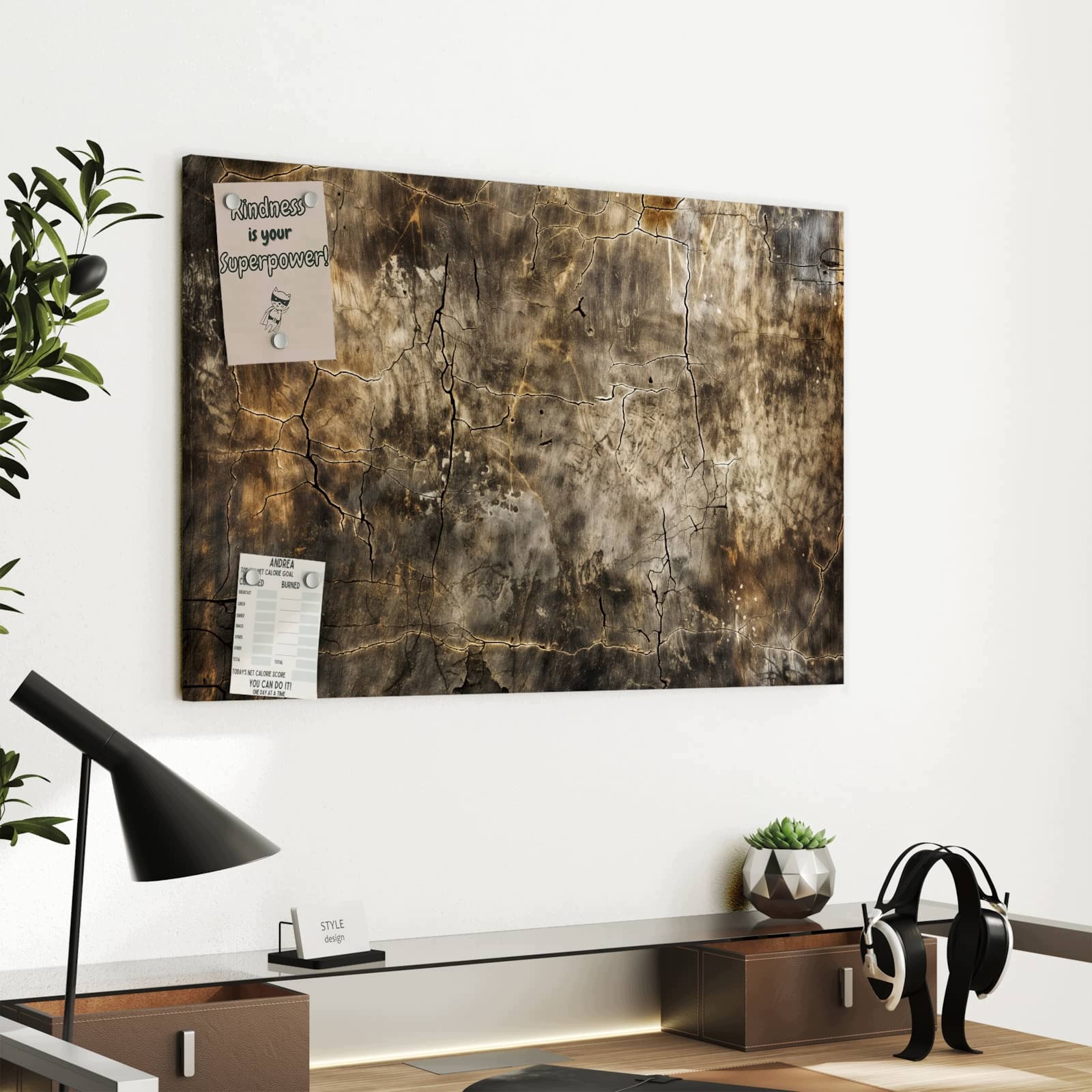 Magnetická tabule – obraz na zeď Abstraktní zvětrávání | 60 × 40 cm