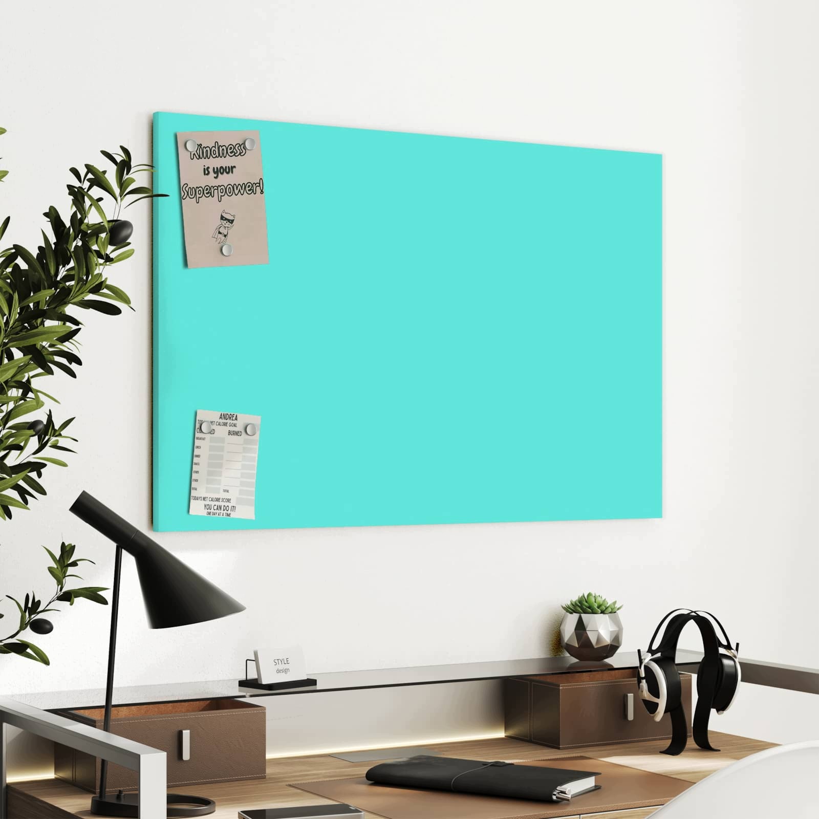 Magnetická tabule – obraz na zeď Mátové pozadí | 90 × 60 cm