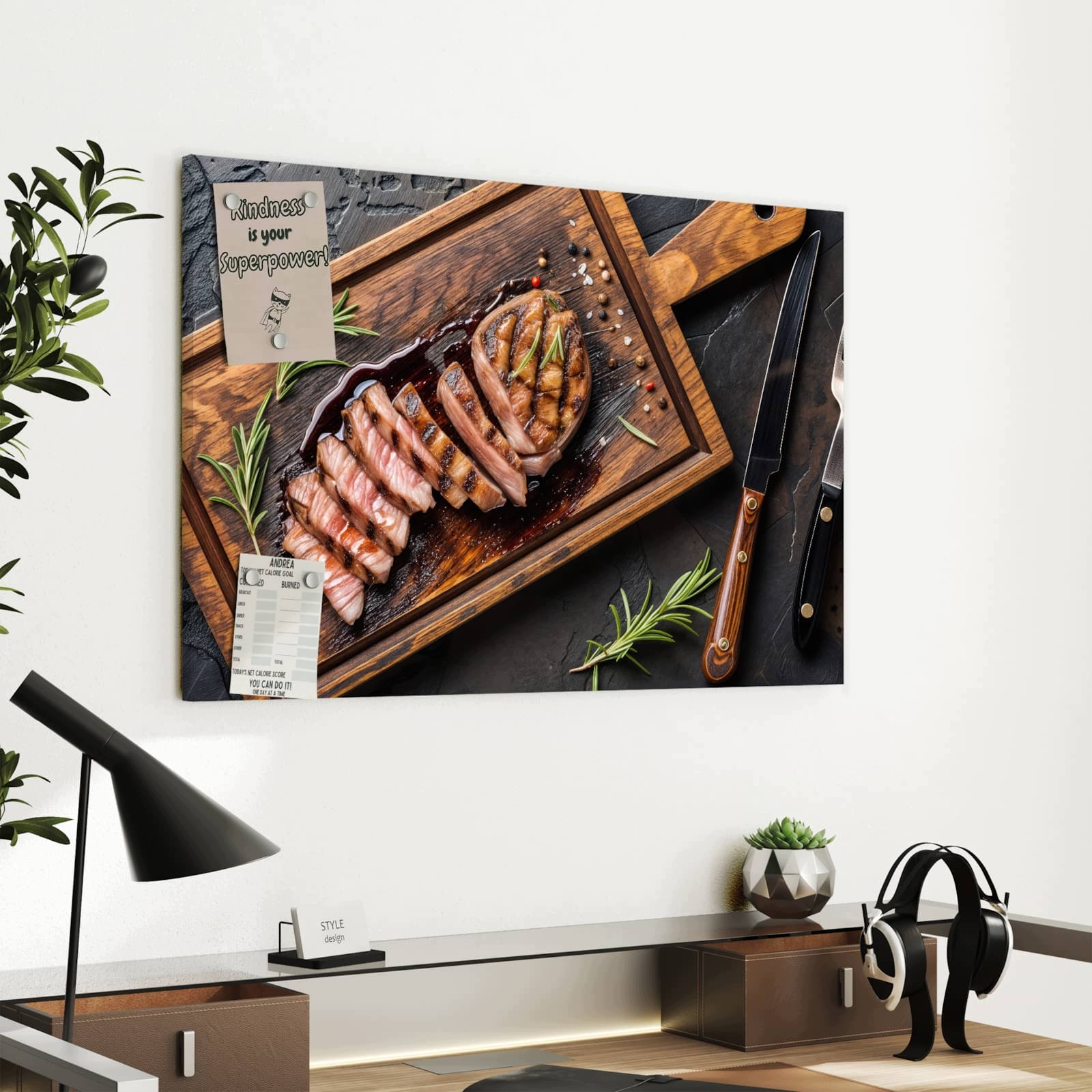Magnetická tabule – obraz na zeď Prkno do servírování masa | 60 × 40 cm
