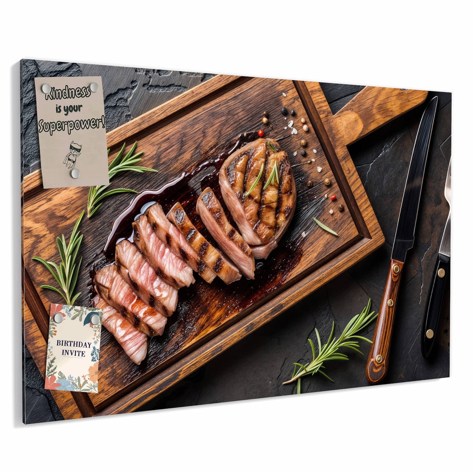 Magnetická tabule – obraz na zeď Prkno do servírování masa | 60 × 40 cm