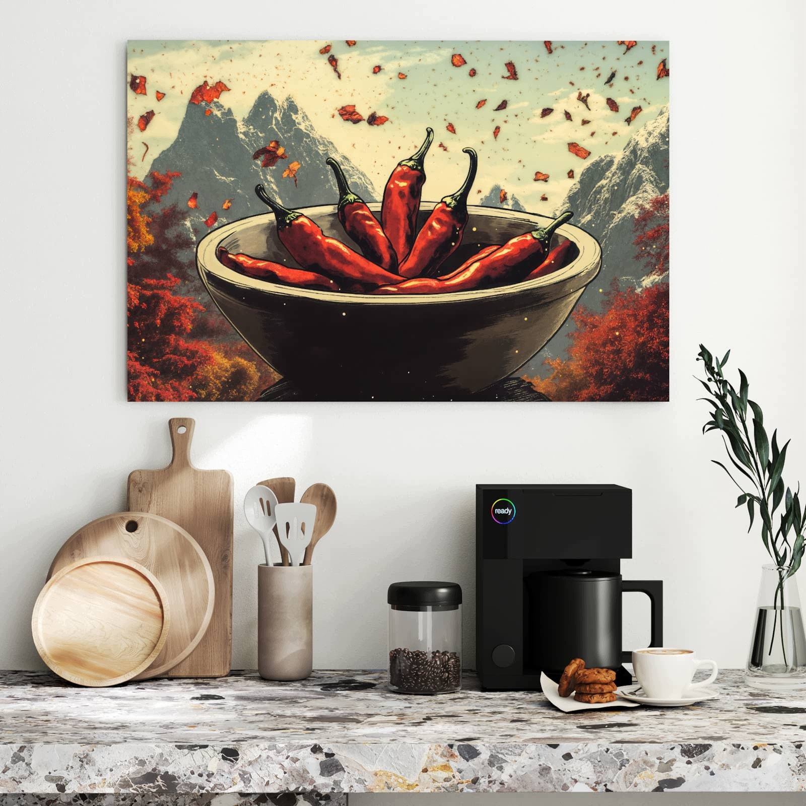 Magnetická tabule – obraz na zeď Čerstvé chilli papričky | 90 × 60 cm