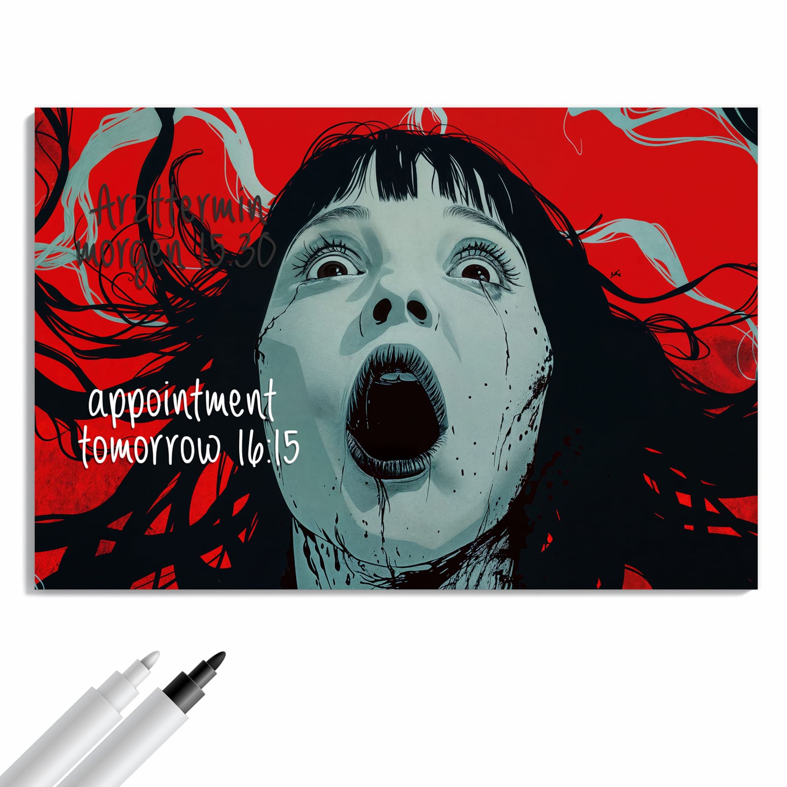 Magnetická tabule – obraz na zeď Křičící osoba | 90 × 60 cm