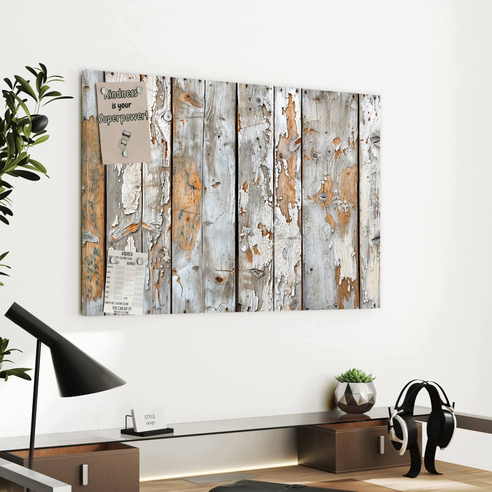 Magnetická tabule – obraz na zeď Zvětralé dřevo | 60 × 40 cm