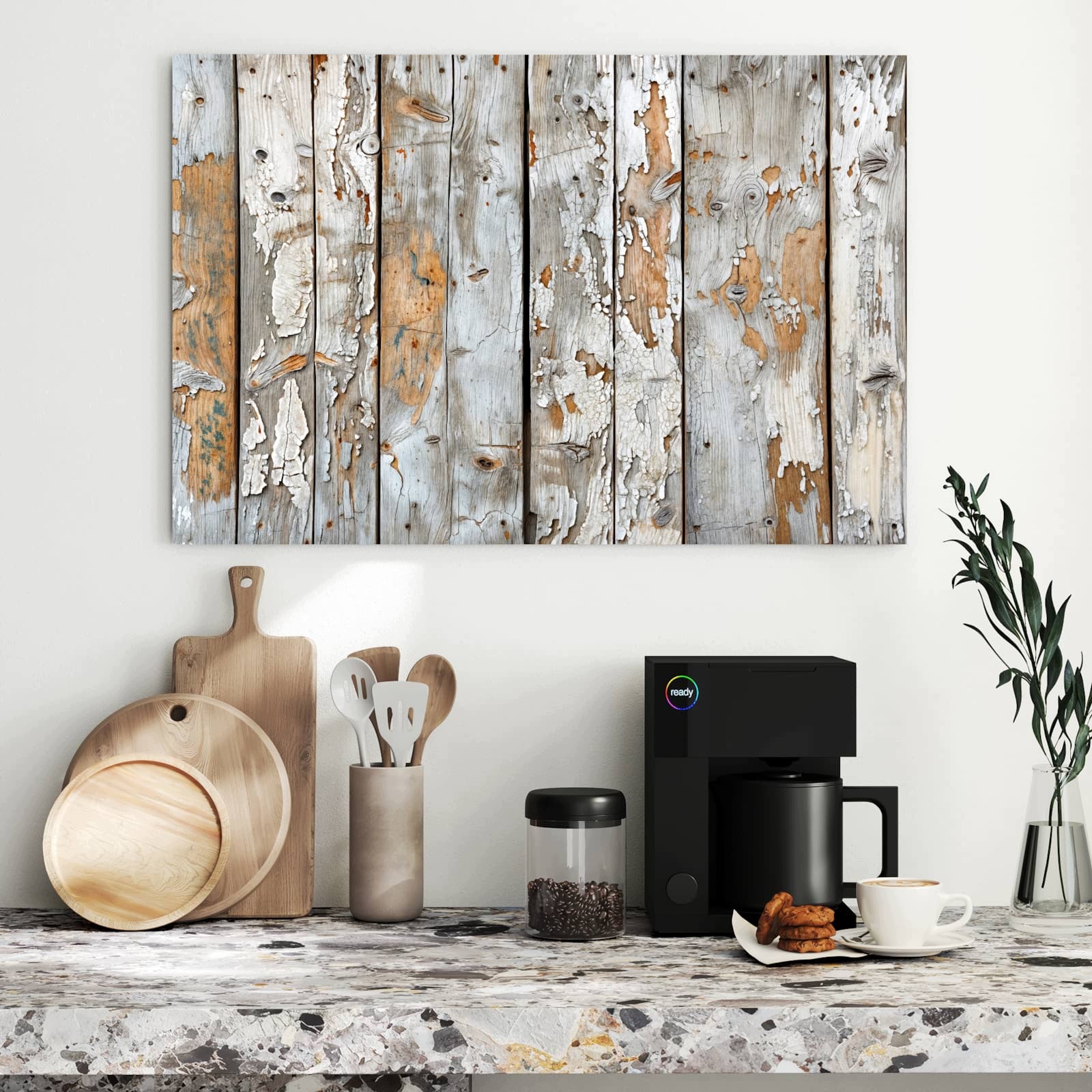 Magnetická tabule – obraz na zeď Zvětralé dřevo | 90 × 60 cm