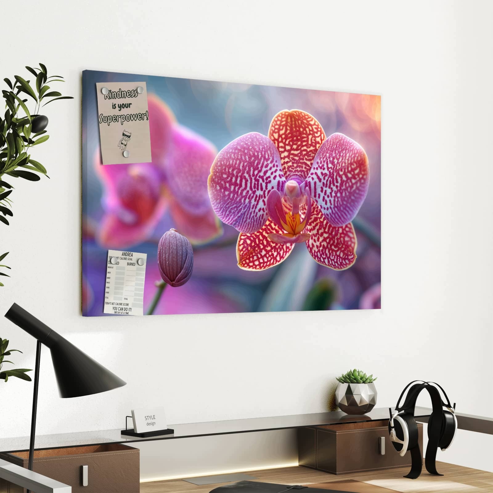 Magnetická tabule – obraz na zeď Exotická orchidej | 60 × 40 cm