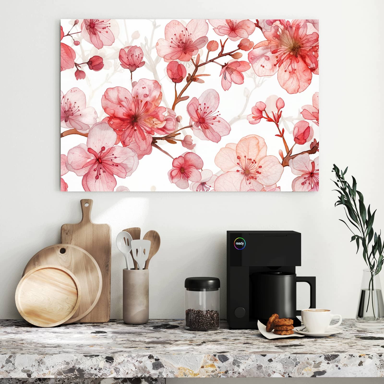 Magnetická tabule – obraz na zeď Květinový vzor s květinami | 90 × 60 cm