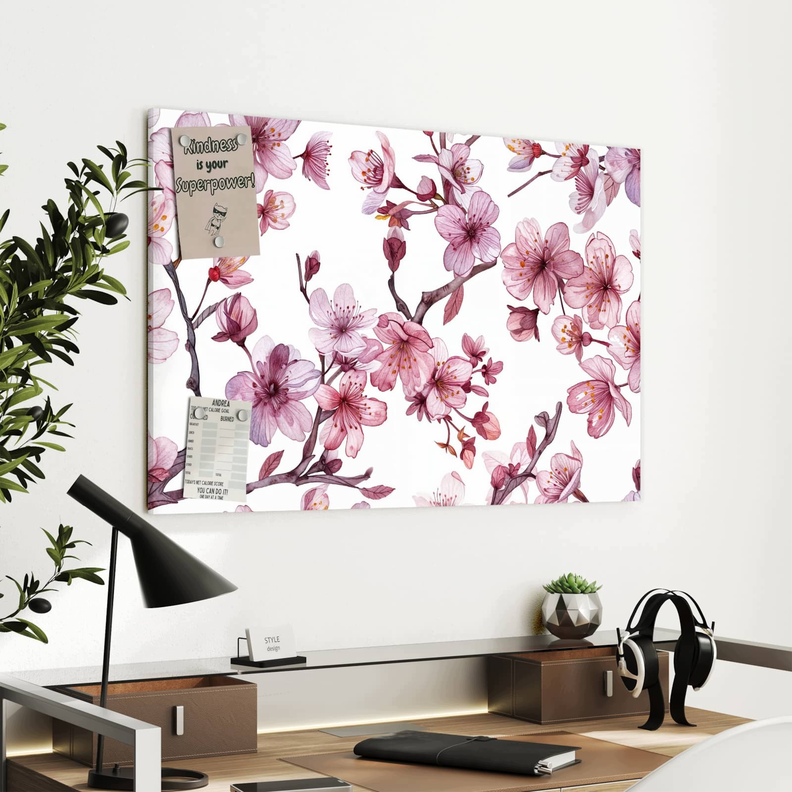 Magnetická tabule – obraz na zeď Moře květin – motiv 2 | 90 × 60 cm