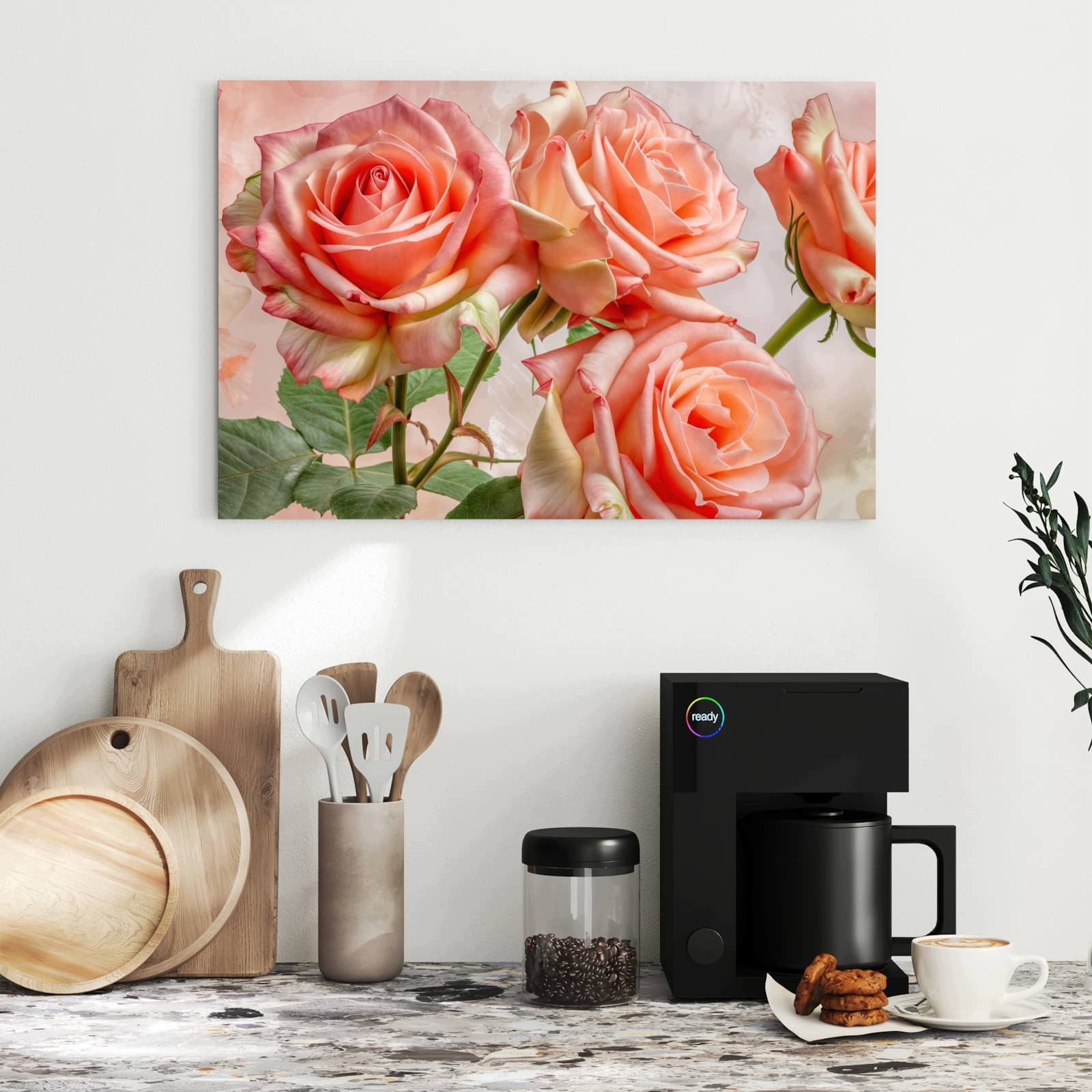 Magnetická tabule – obraz na zeď Kytice růží – motiv 1 | 60 × 40 cm