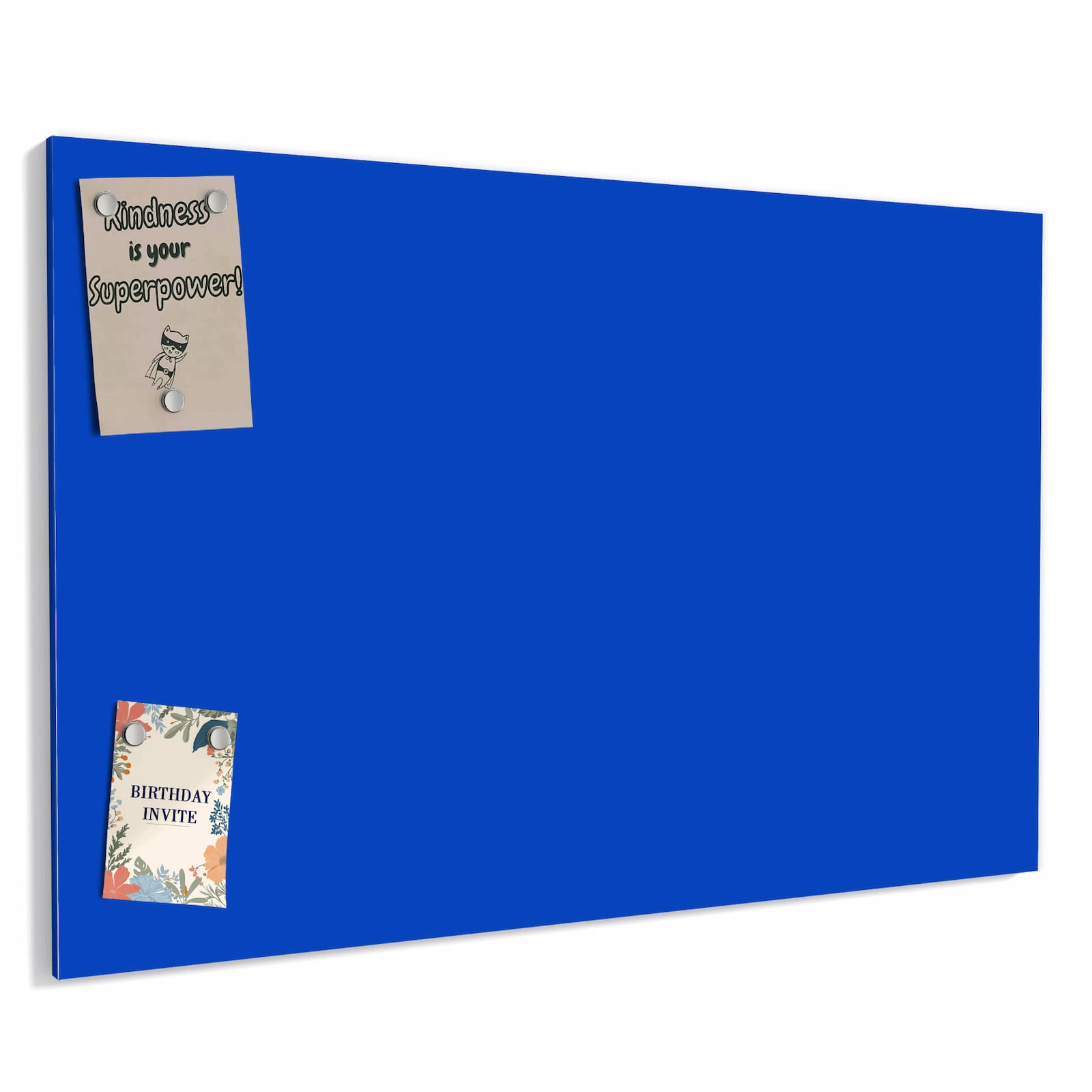 Magnetická tabule – obraz na zeď Chrpa na modrém pozadí III | 90 × 60 cm