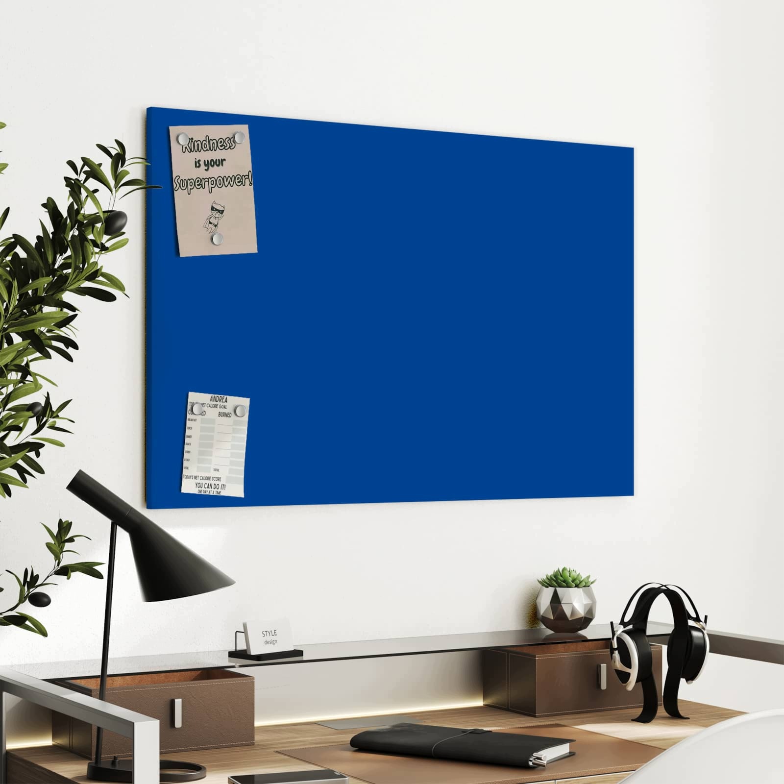 Magnetická tabule – obraz na zeď Tmavě modré pozadí I – motiv 2 | 90 × 60 cm
