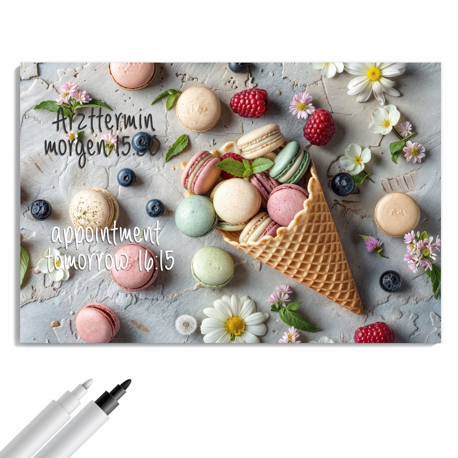 Magnetická tabule – obraz na zeď Letní makronky | 90 × 60 cm