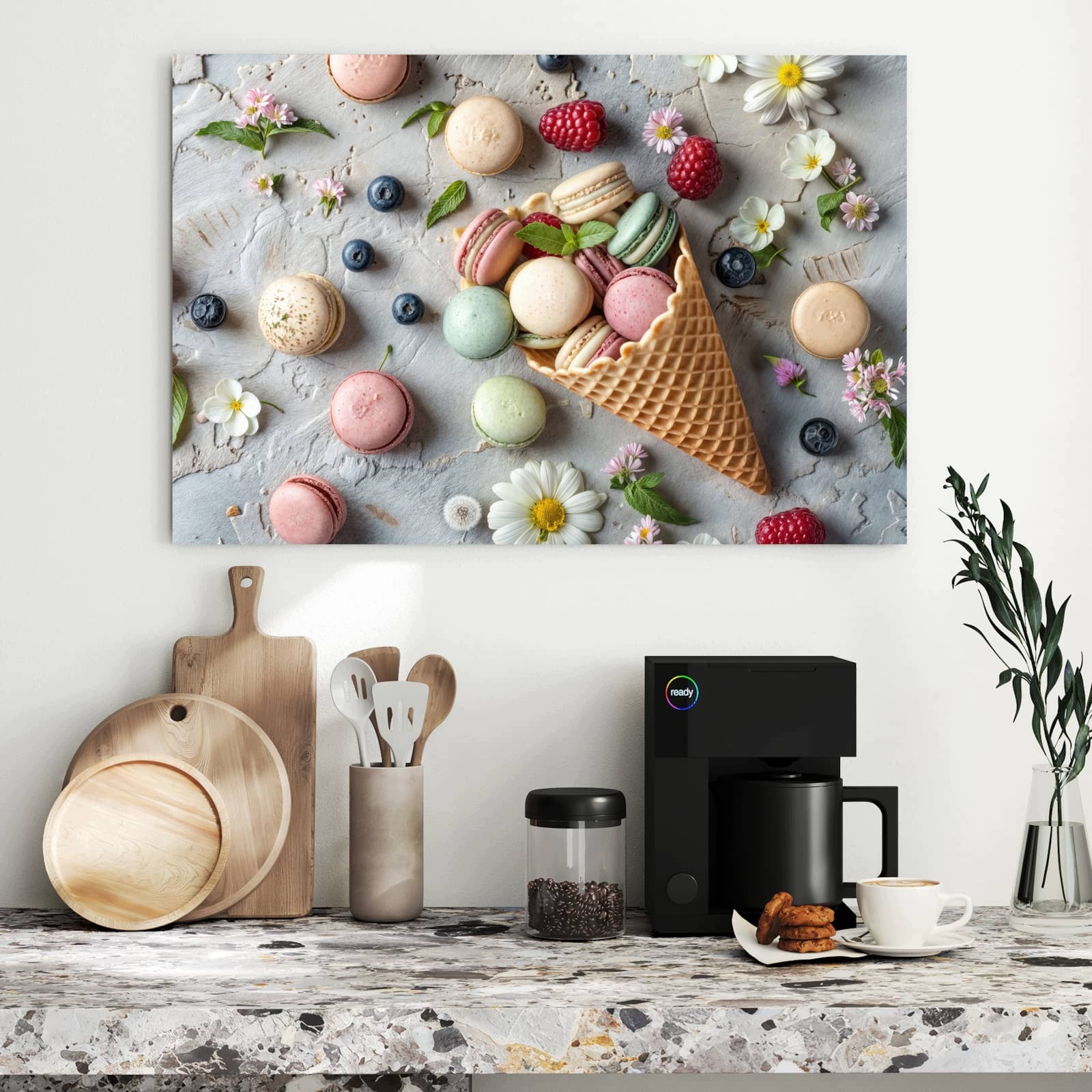 Magnetická tabule – obraz na zeď Letní makronky | 90 × 60 cm