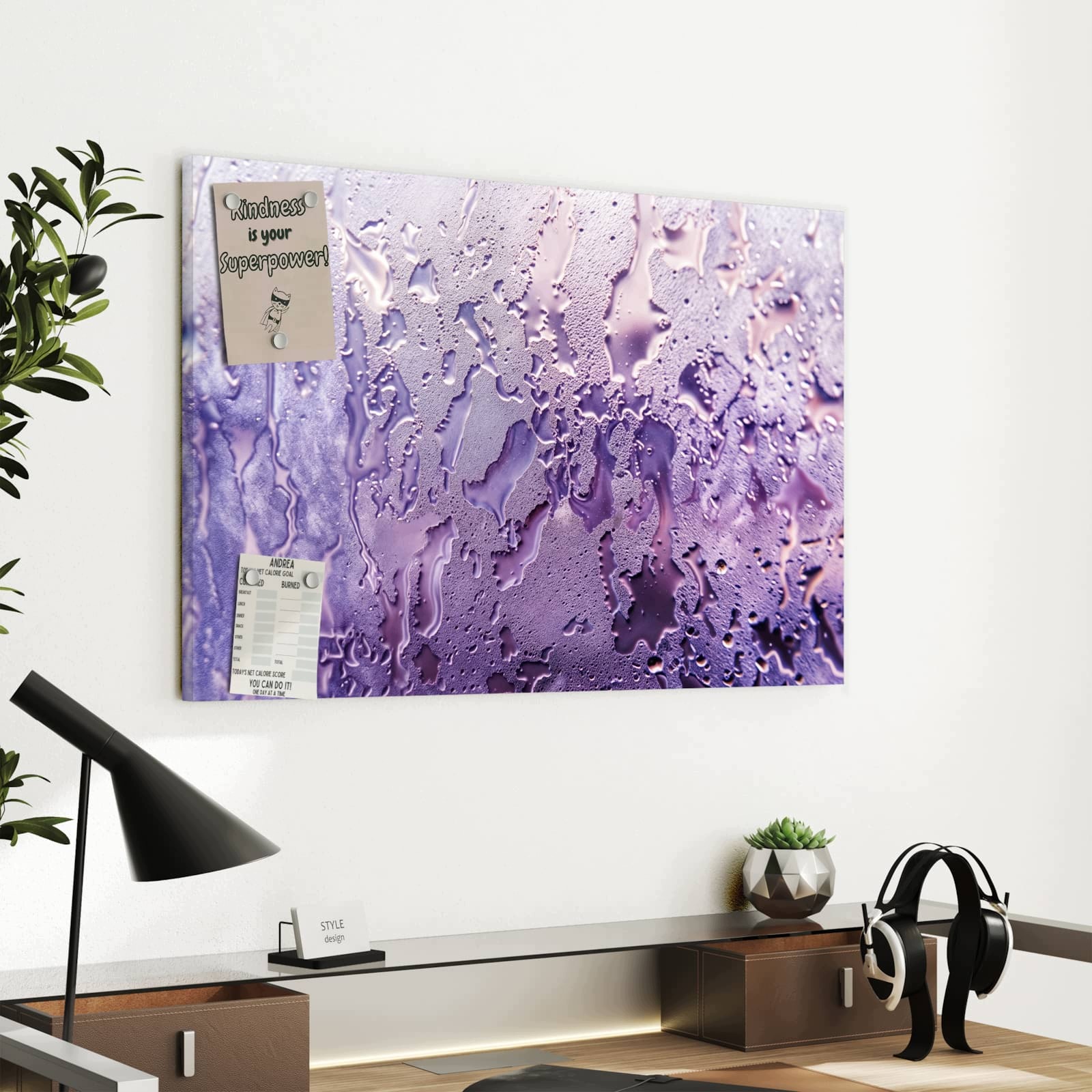 Magnetická tabule – obraz na zeď Kouřová kapka | 60 × 40 cm