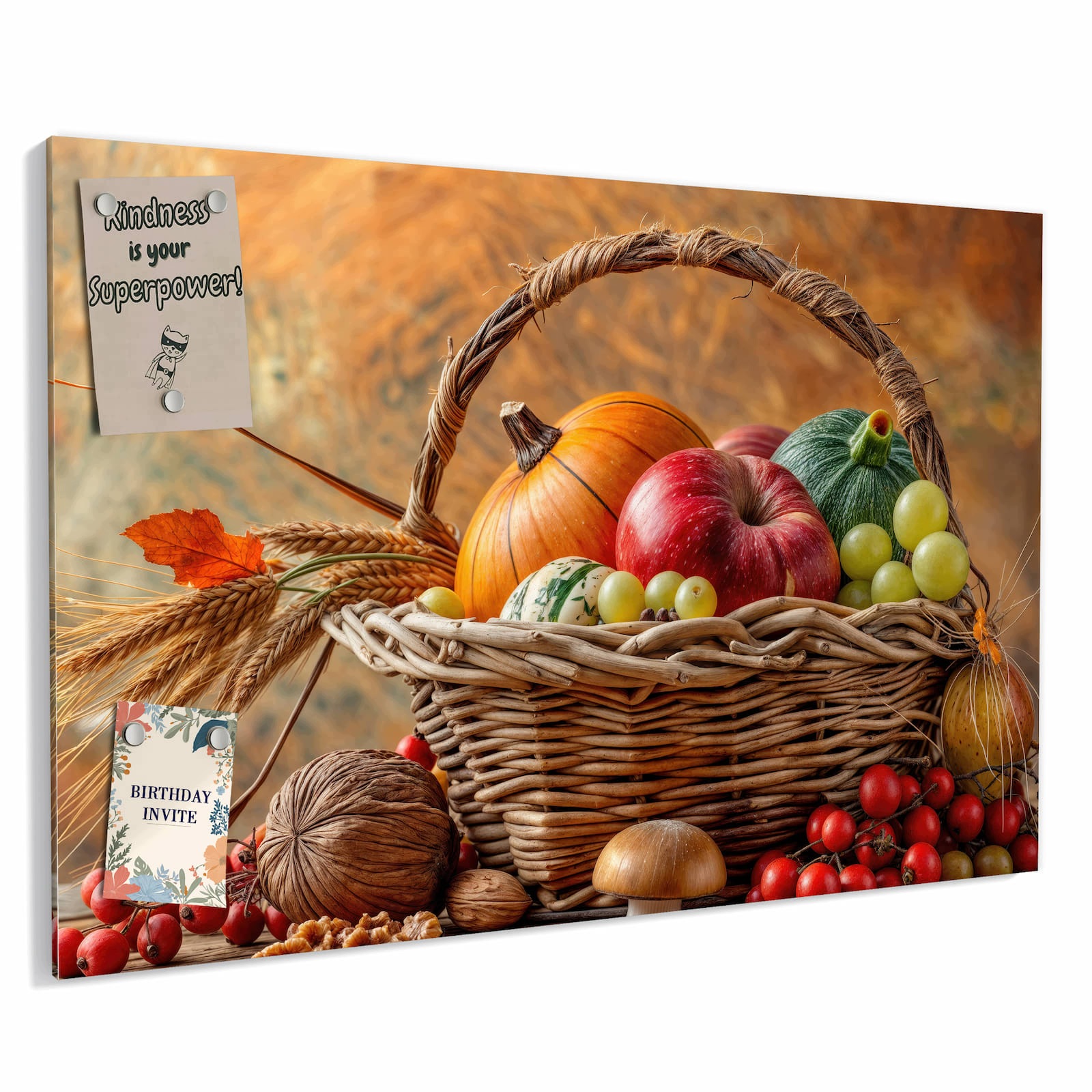 Magnetická tabule – obraz na zeď Podzimní košík | 60 × 40 cm