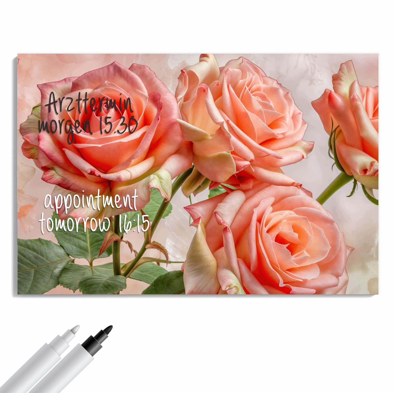 Magnetická tabule – obraz na zeď Kytice růží – motiv 1 | 90 × 60 cm