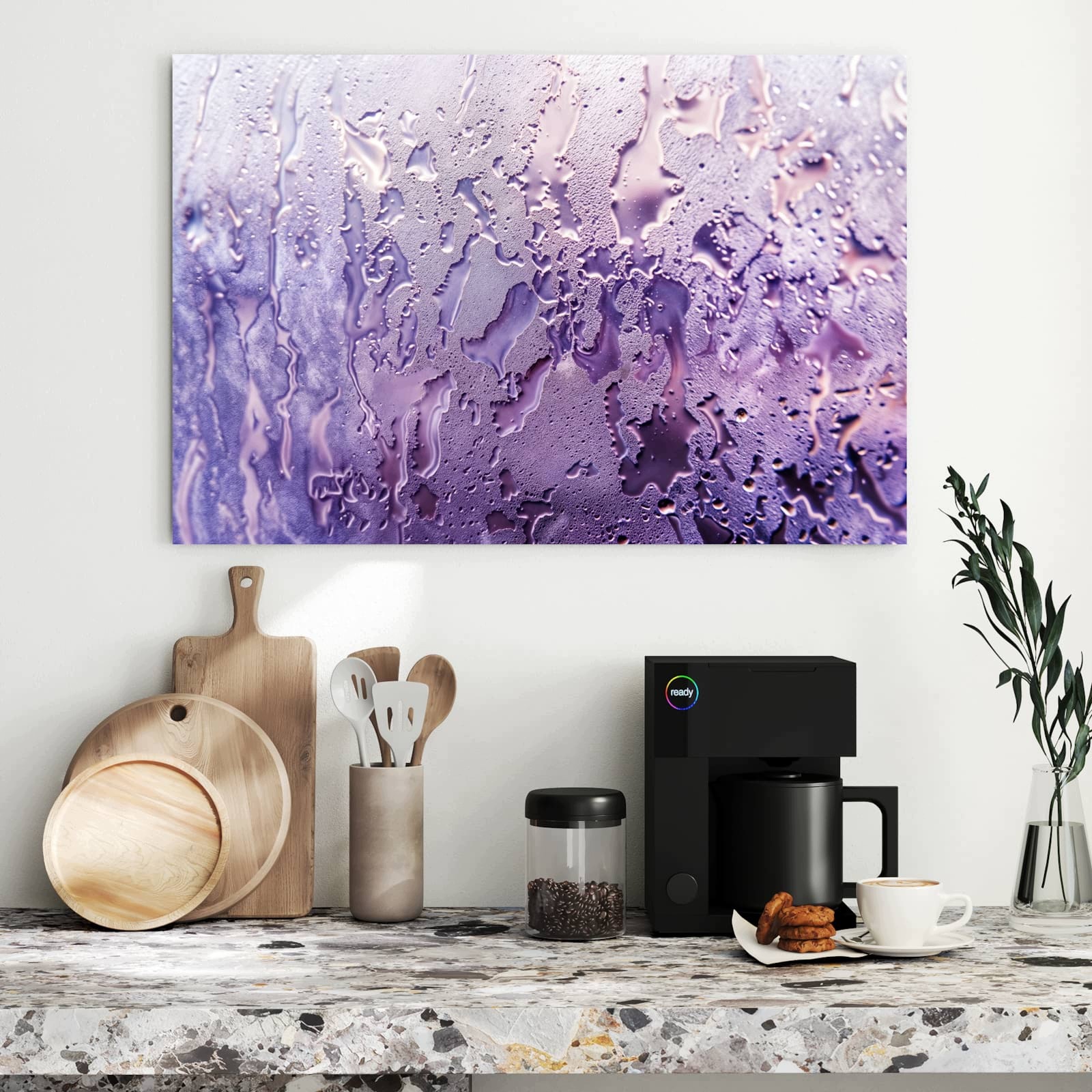 Magnetická tabule – obraz na zeď Kouřová kapka | 90 × 60 cm