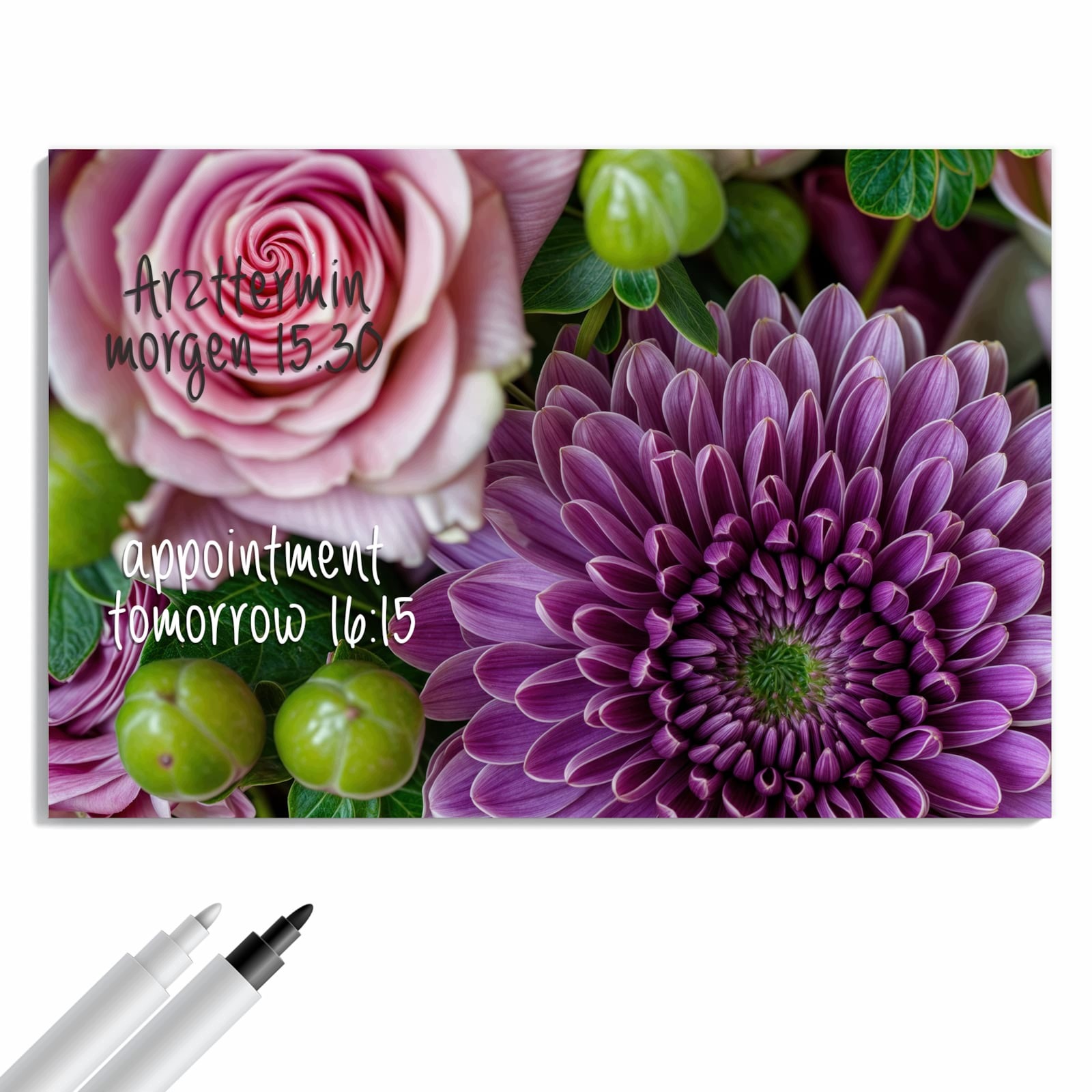 Magnetická tabule – obraz na zeď Jemná květinová kompozice | 60 × 40 cm