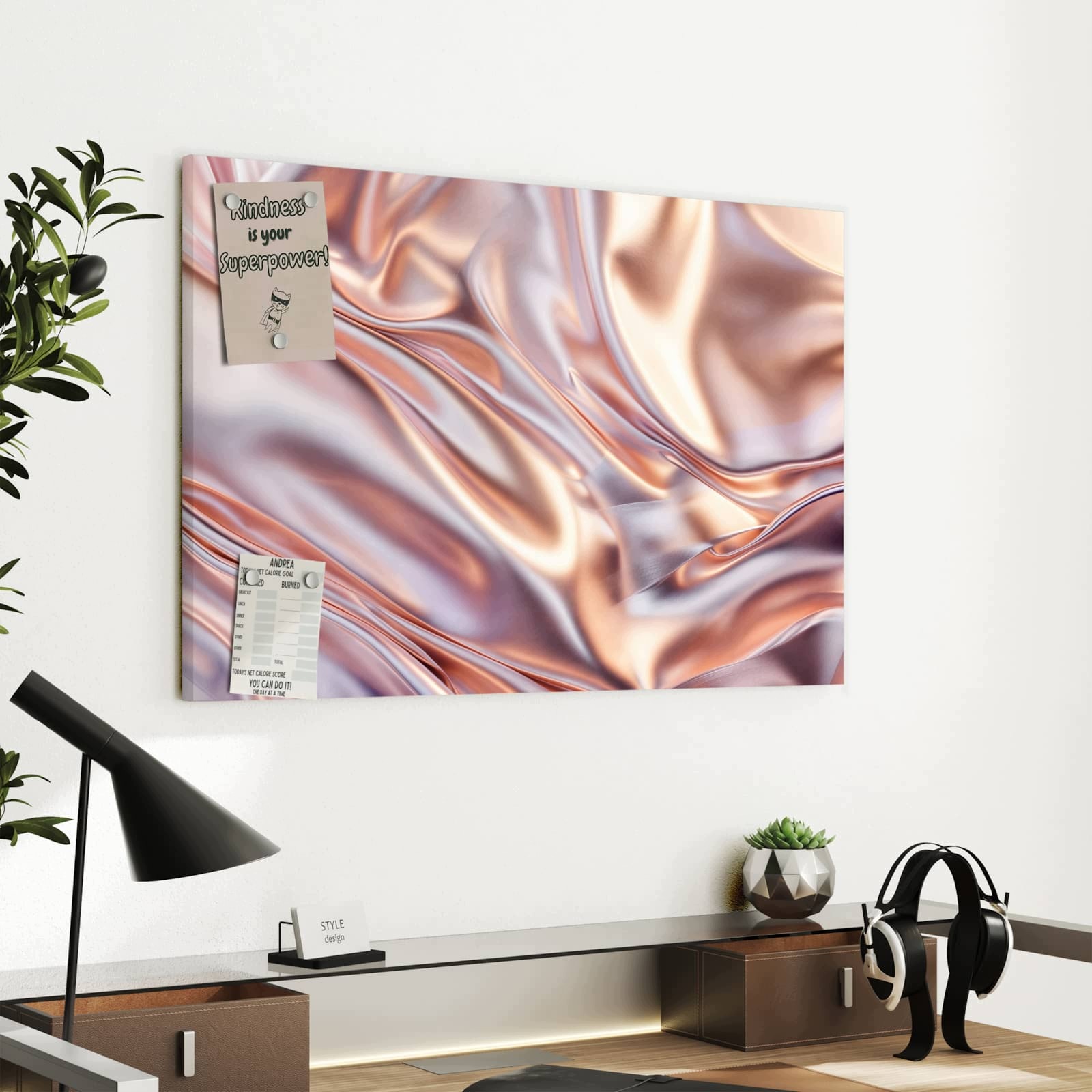 Magnetická tabule – obraz na zeď Lesklá tkanina | 60 × 40 cm