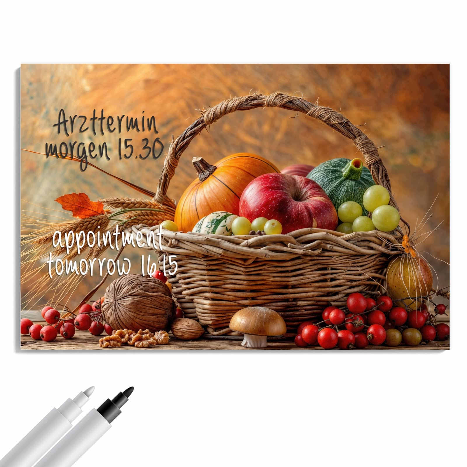 Magnetická tabule – obraz na zeď Podzimní košík | 90 × 60 cm