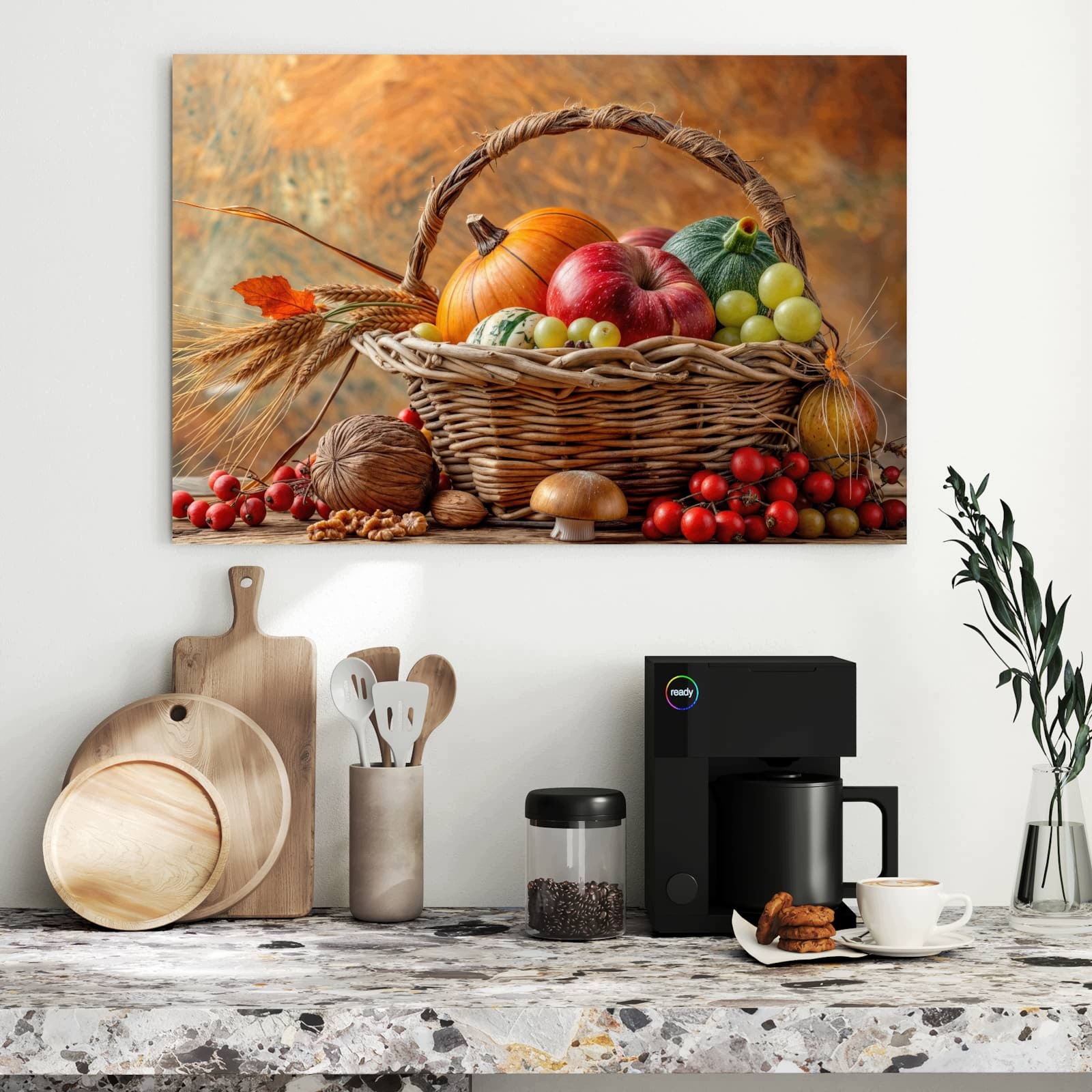 Magnetická tabule – obraz na zeď Podzimní košík | 90 × 60 cm