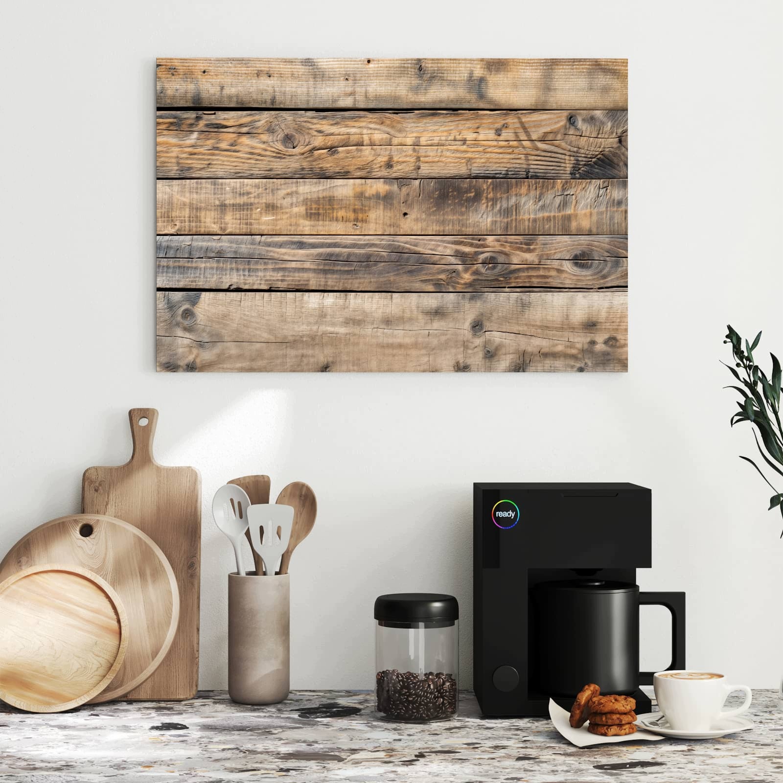Magnetická tabule – obraz na zeď Jemné vrstvy dřeva | 60 × 40 cm