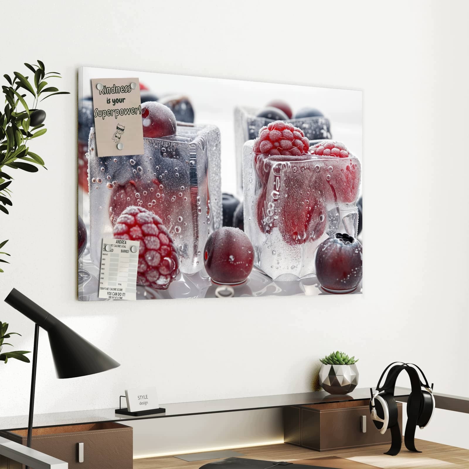 Magnetická tabule – obraz na zeď Mražené bobule | 60 × 40 cm