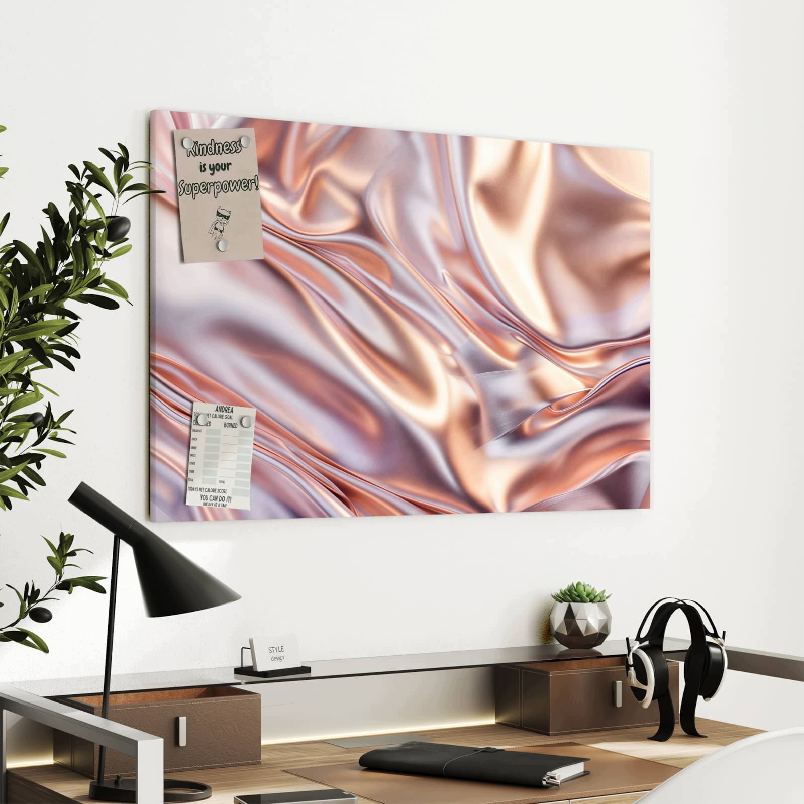 Magnetická tabule – obraz na zeď Lesklá tkanina | 90 × 60 cm
