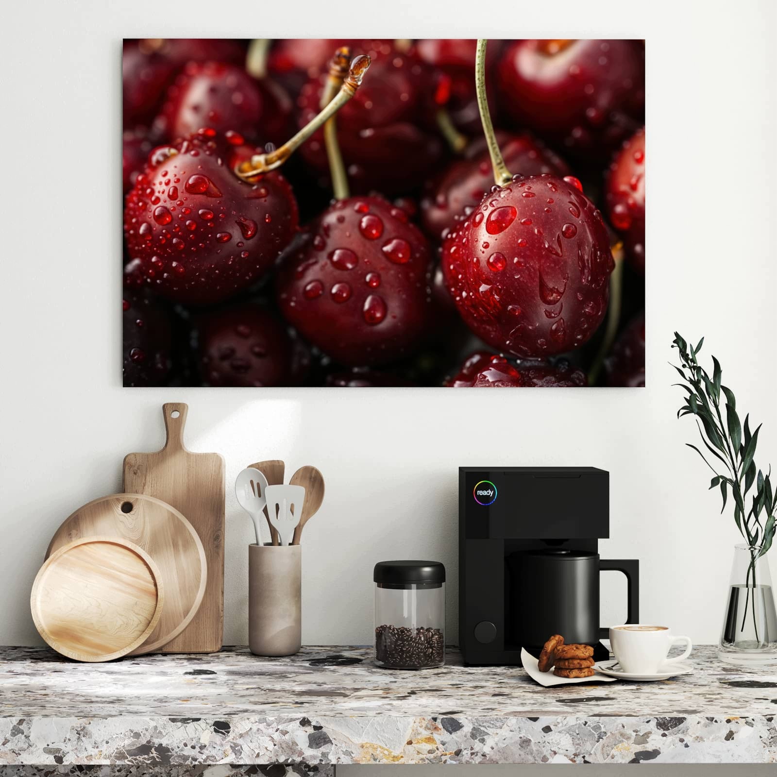 Magnetická tabule – obraz na zeď Zralé třešně | 90 × 60 cm