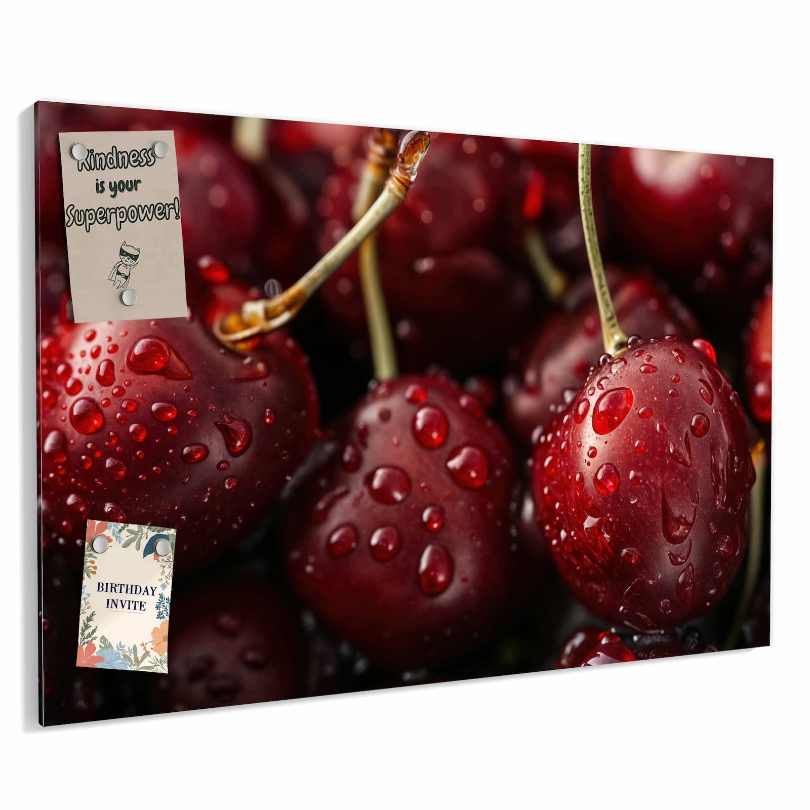Magnetická tabule – obraz na zeď Zralé třešně | 90 × 60 cm