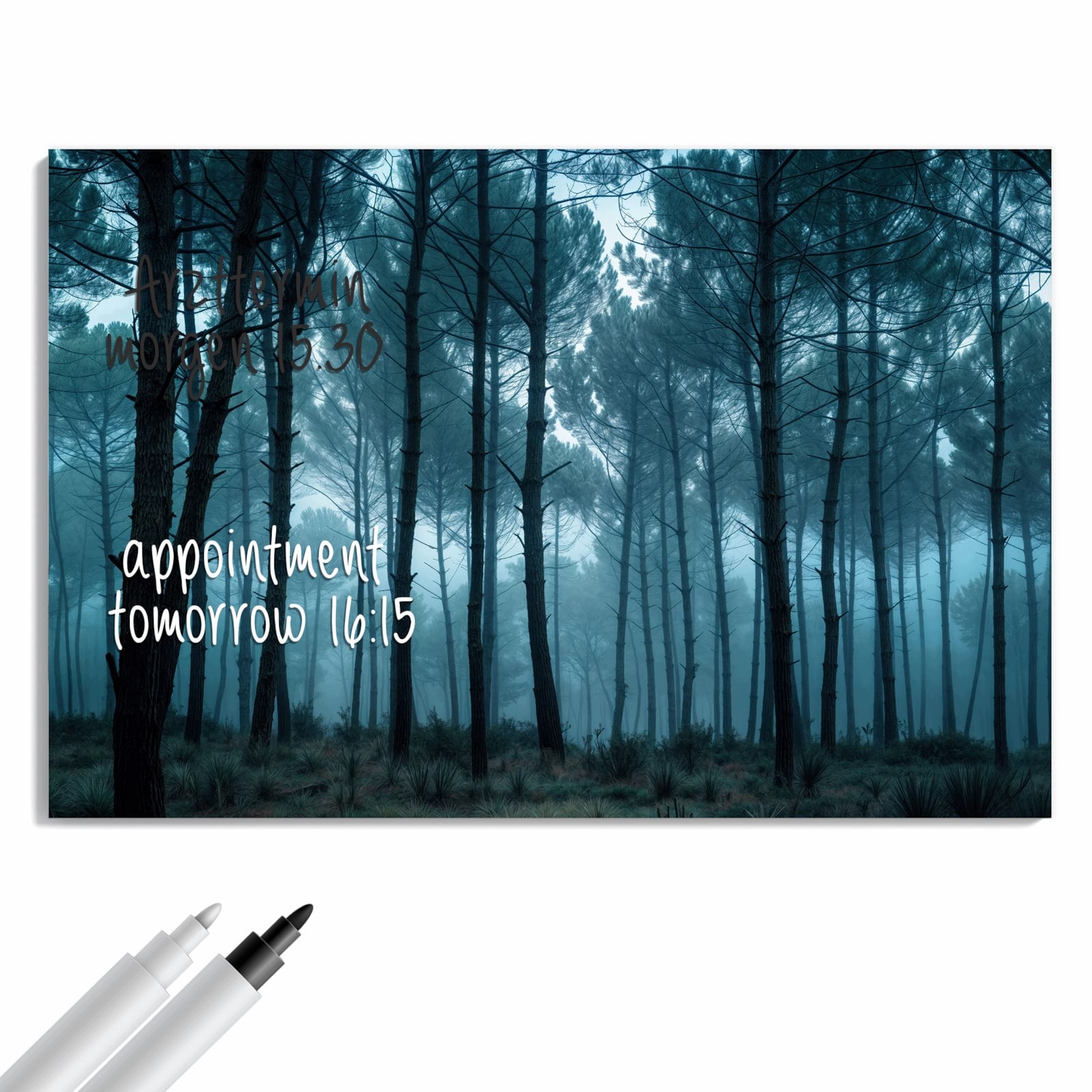 Magnetická tabule – obraz na zeď Mlhavý les | 90 × 60 cm