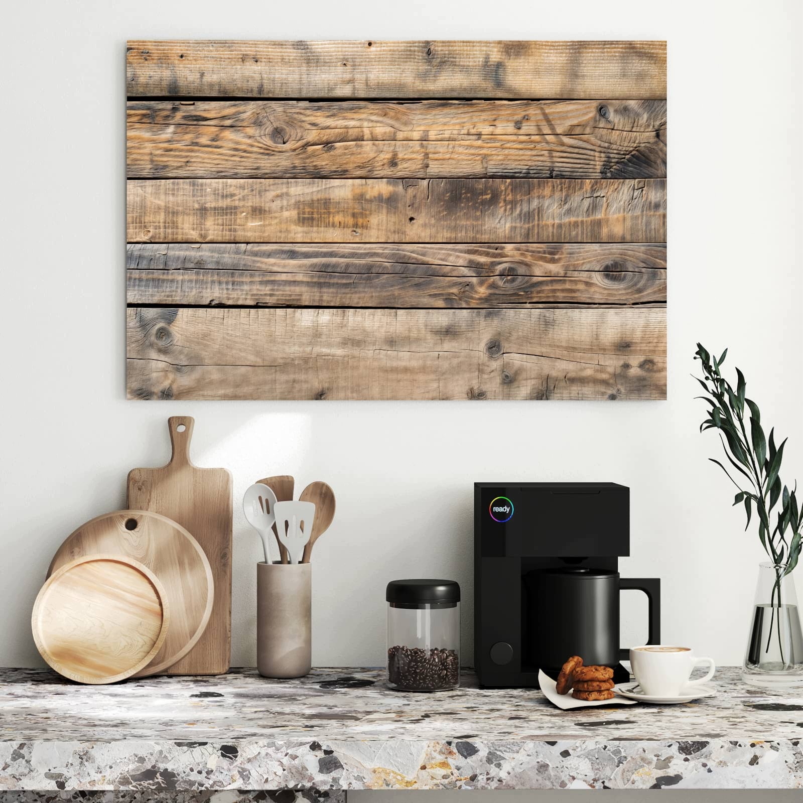 Magnetická tabule – obraz na zeď Jemné vrstvy dřeva | 90 × 60 cm
