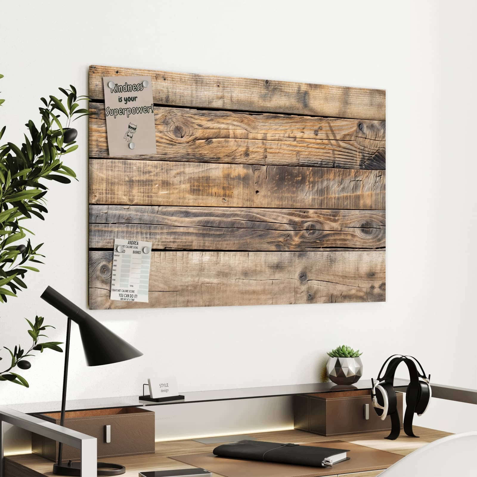 Magnetická tabule – obraz na zeď Jemné vrstvy dřeva | 90 × 60 cm