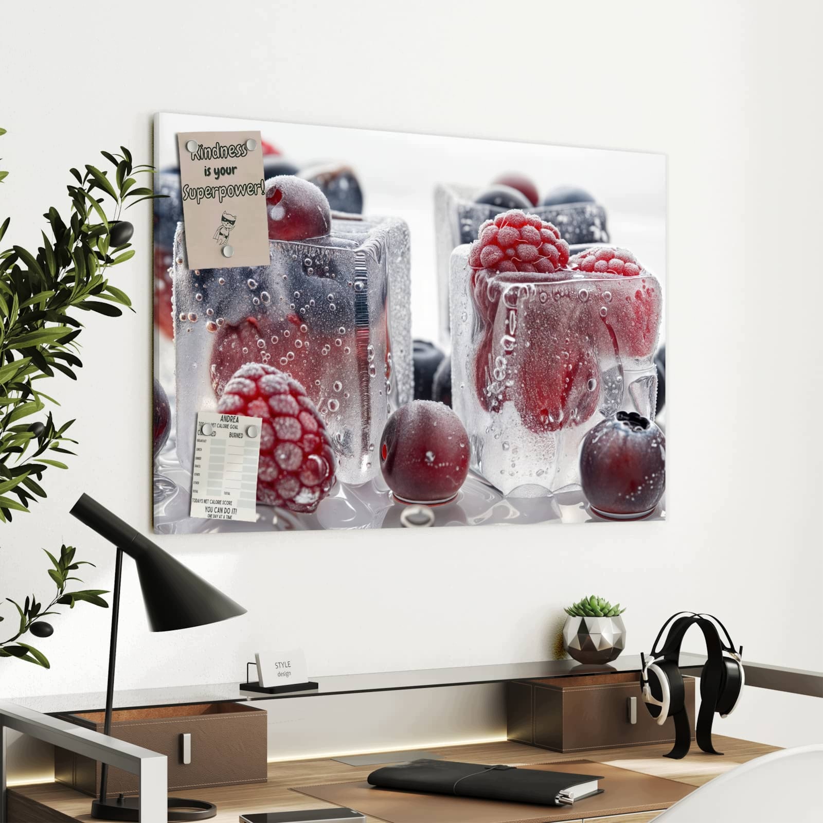Magnetická tabule – obraz na zeď Mražené bobule | 90 × 60 cm