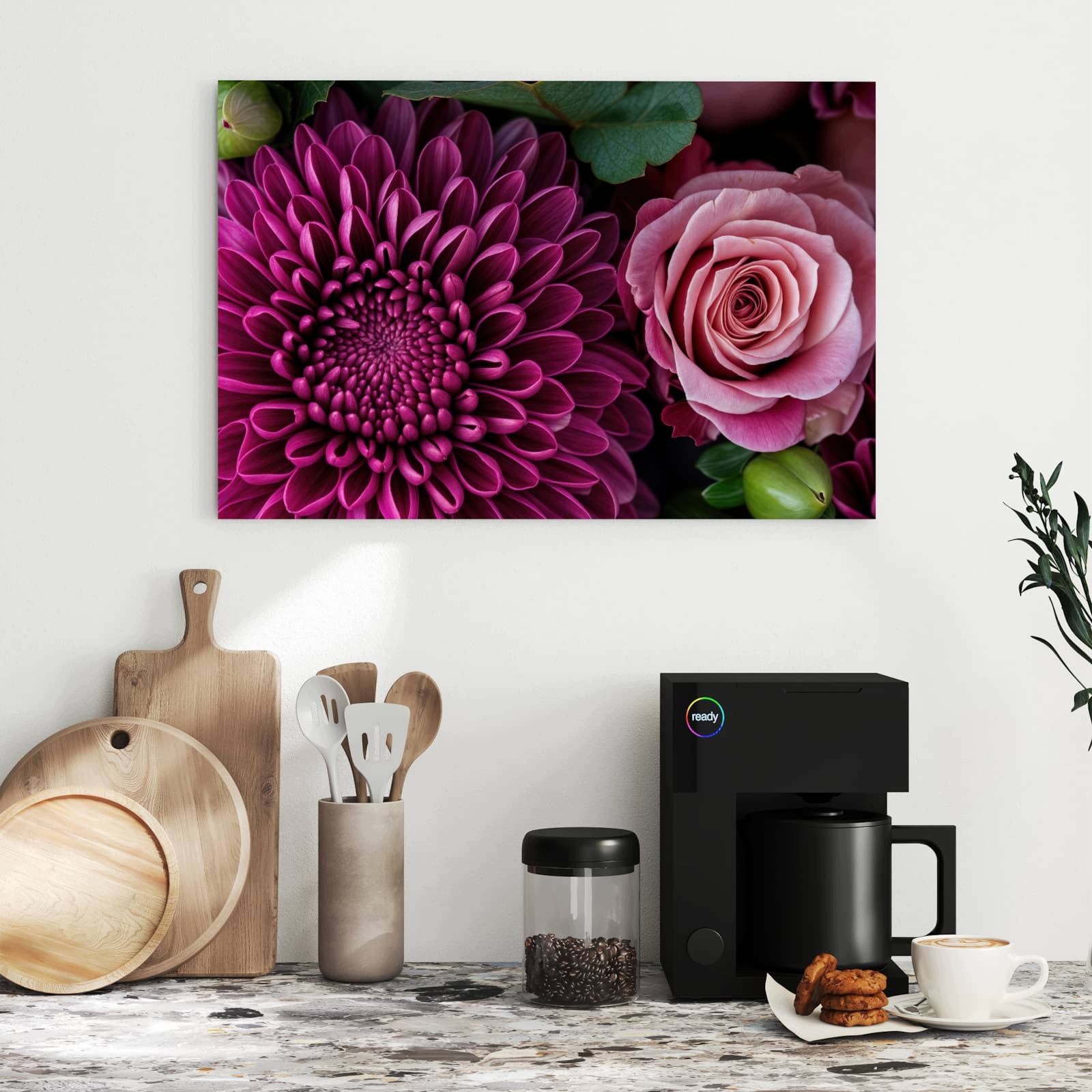 Magnetická tabule – obraz na zeď Tichá květinová kompozice | 60 × 40 cm