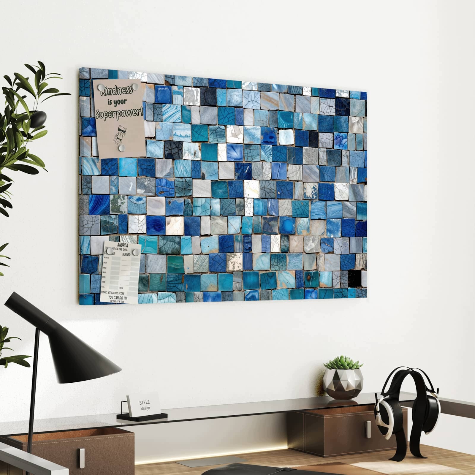 Magnetická tabule – obraz na zeď Mozaikový vzor | 60 × 40 cm