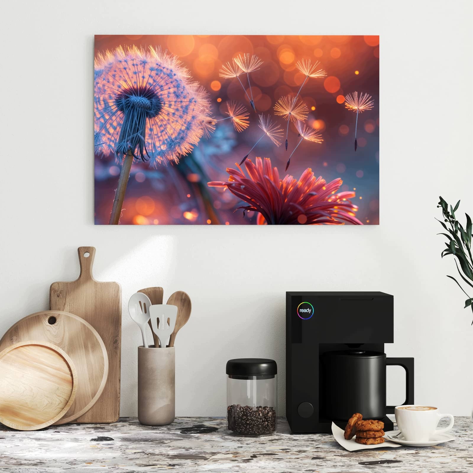 Magnetická tabule – obraz na zeď Zářící pampeliška | 60 × 40 cm